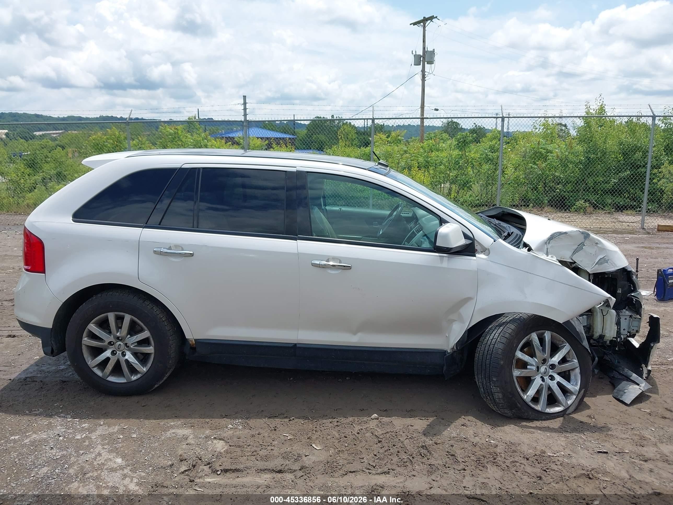 2011 Ford Edge Sel White vin: 2FMDK4JCXBBA66922