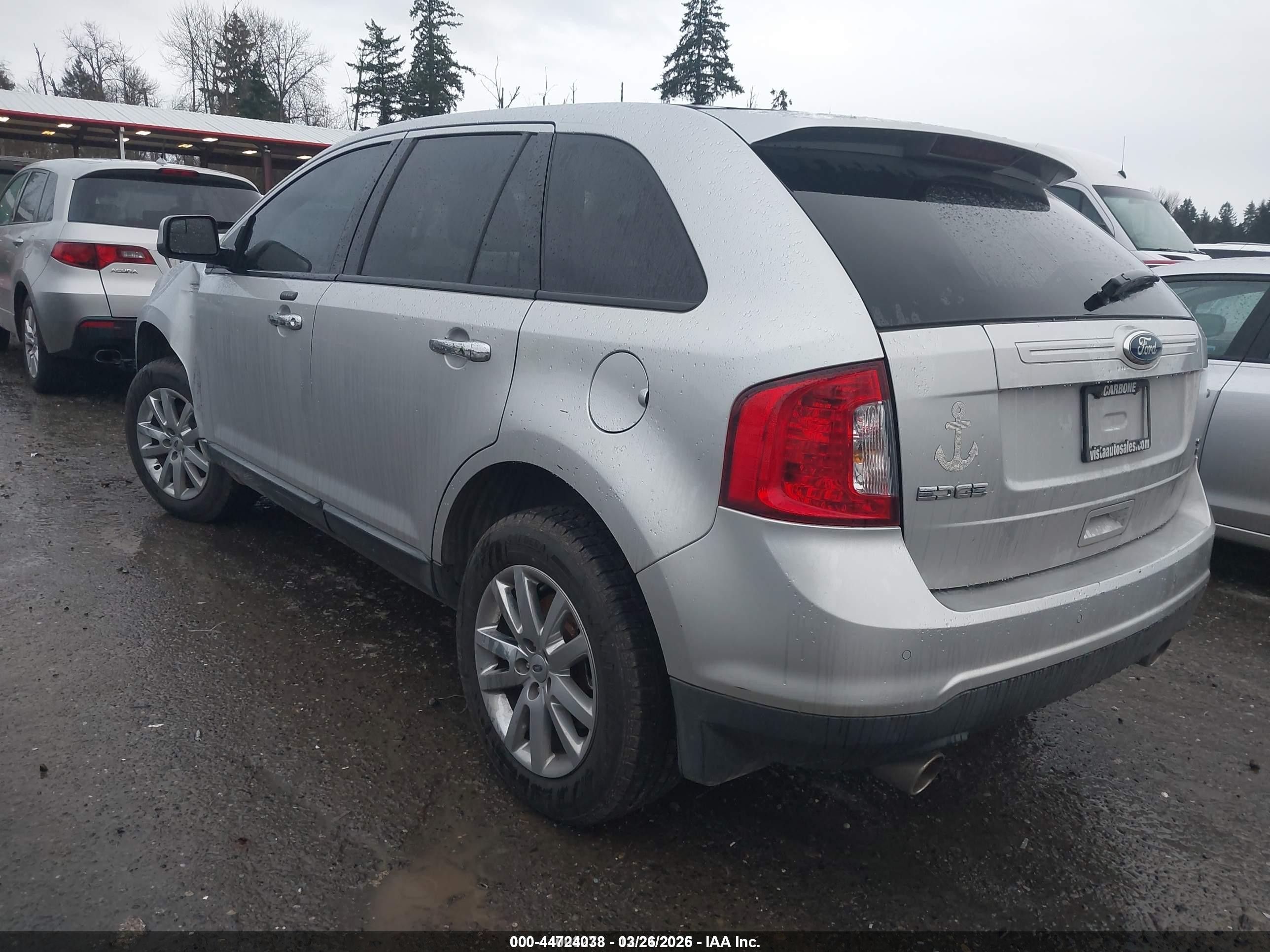 2011 Ford Edge Sel Silver vin: 2FMDK4JCXBBA72641