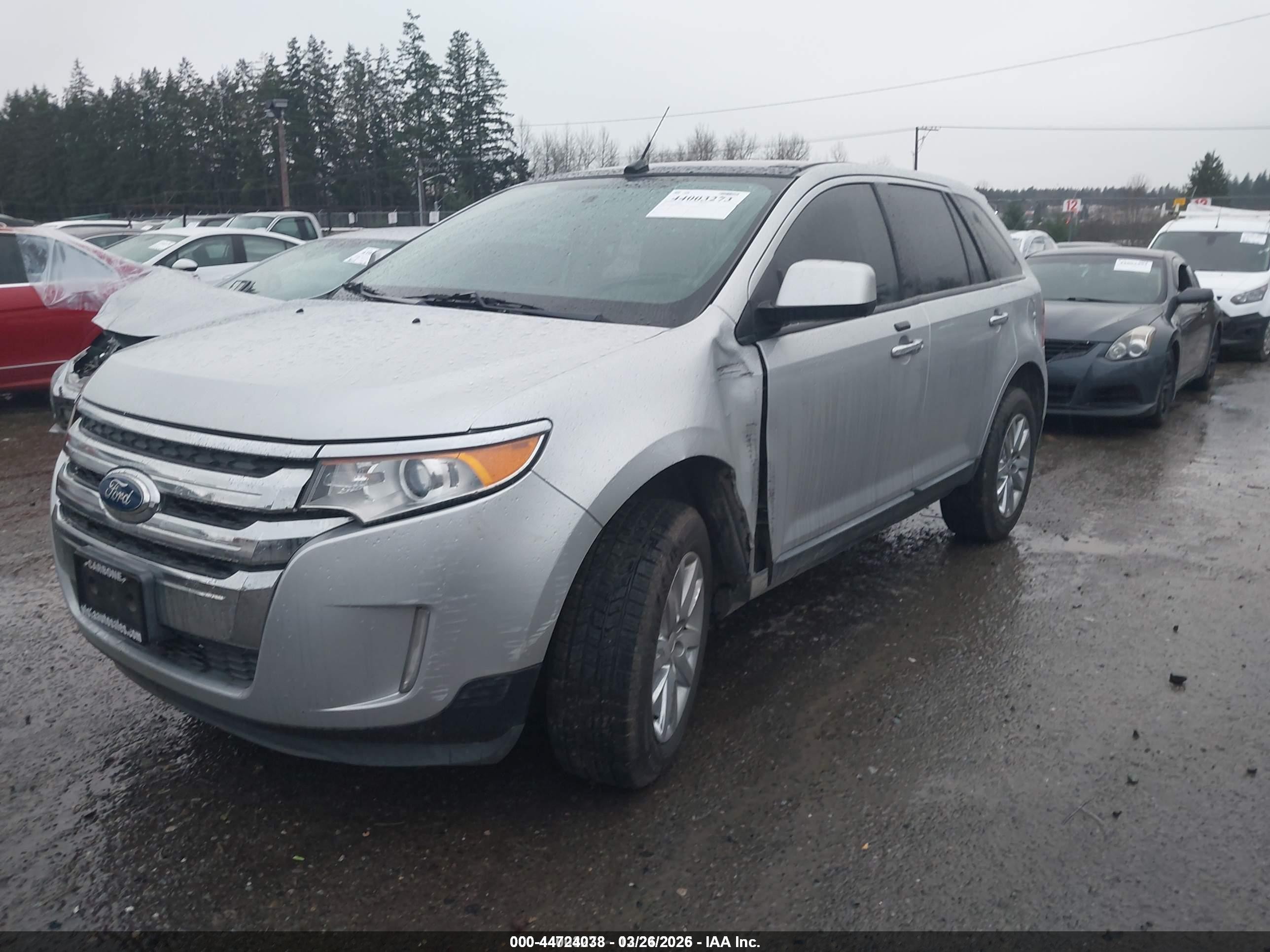 2011 Ford Edge Sel Silver vin: 2FMDK4JCXBBA72641