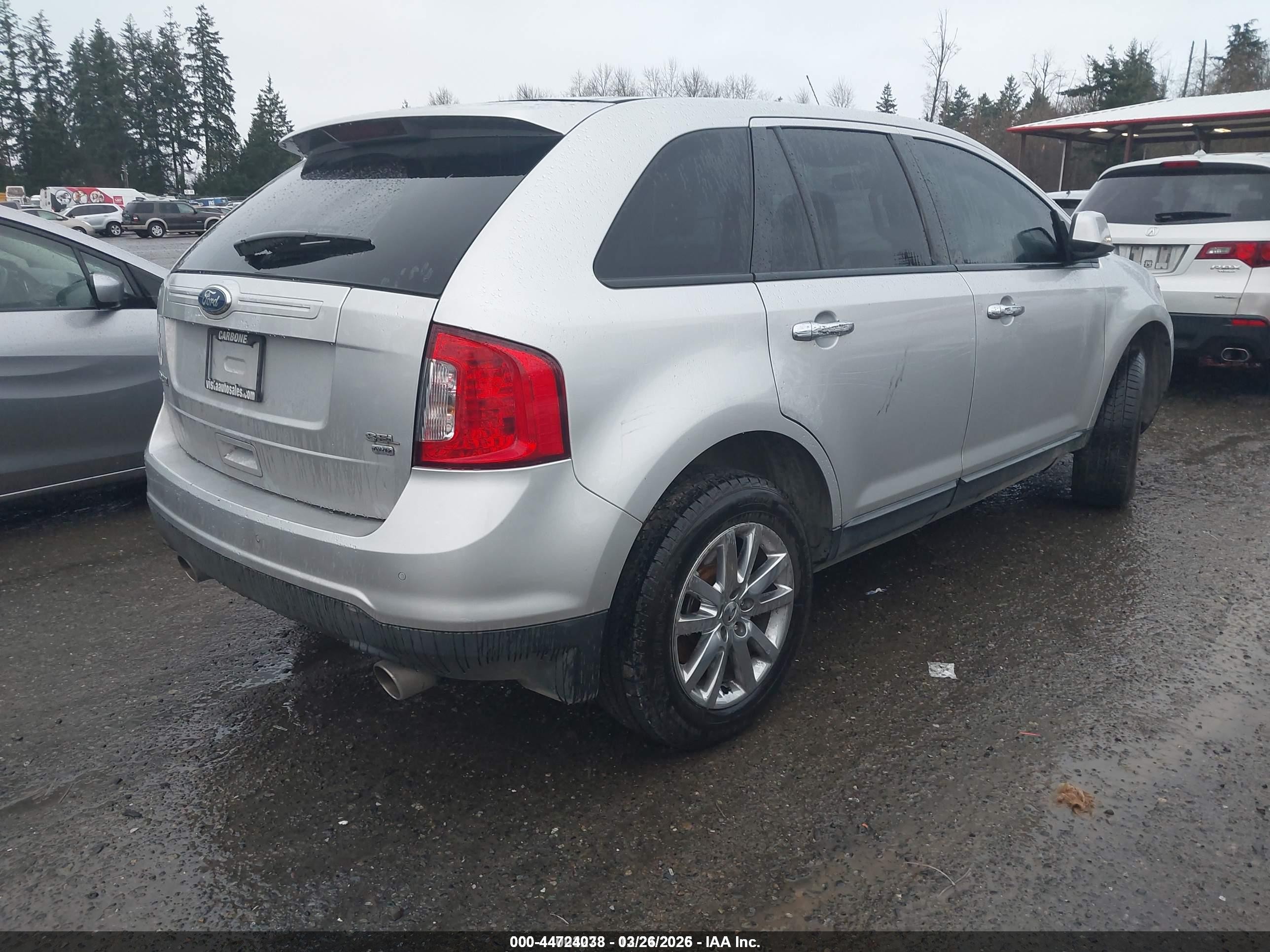 2011 Ford Edge Sel Silver vin: 2FMDK4JCXBBA72641