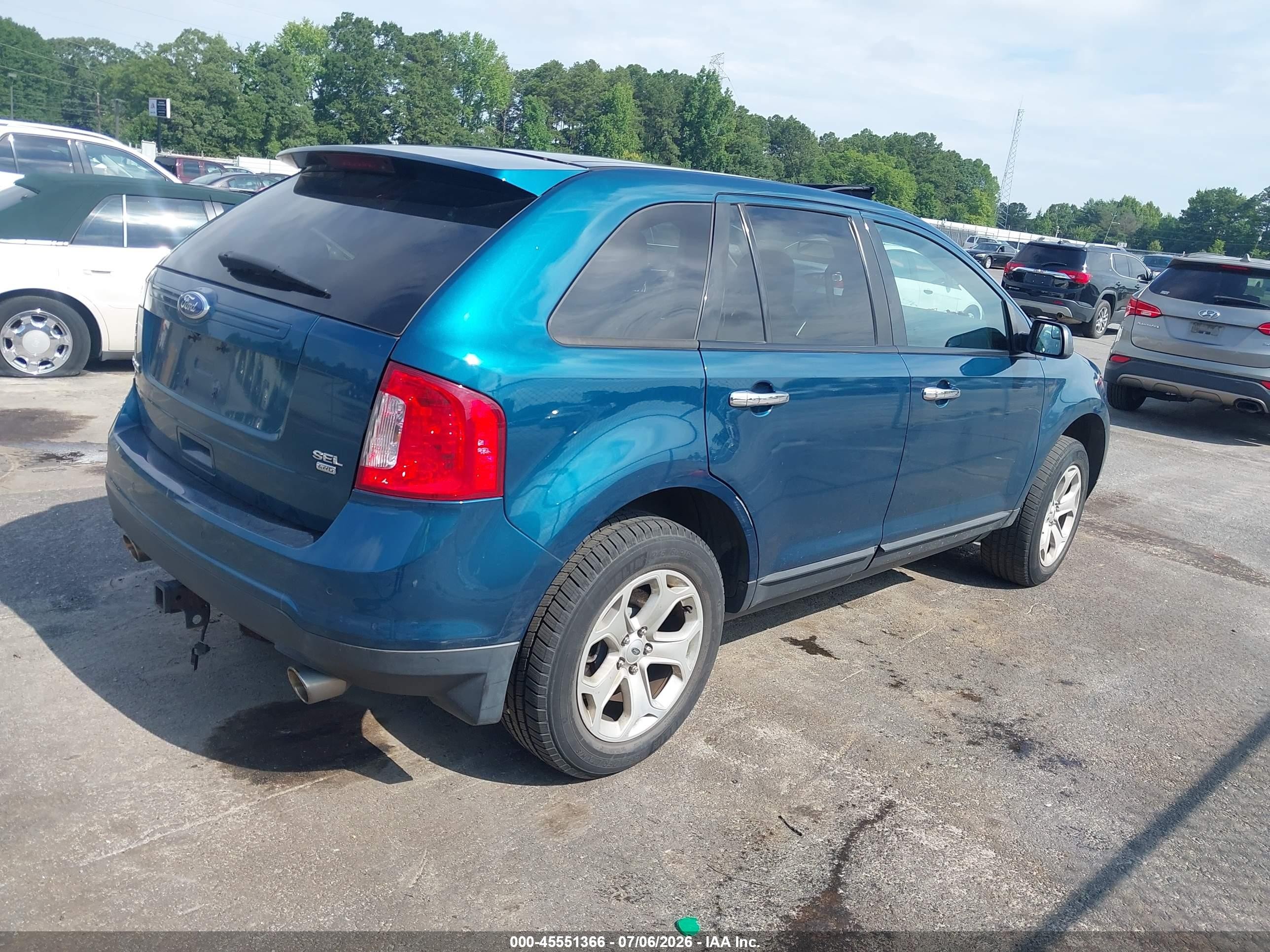 2011 Ford Edge Sel Синий vin: 2FMDK4JCXBBB09753