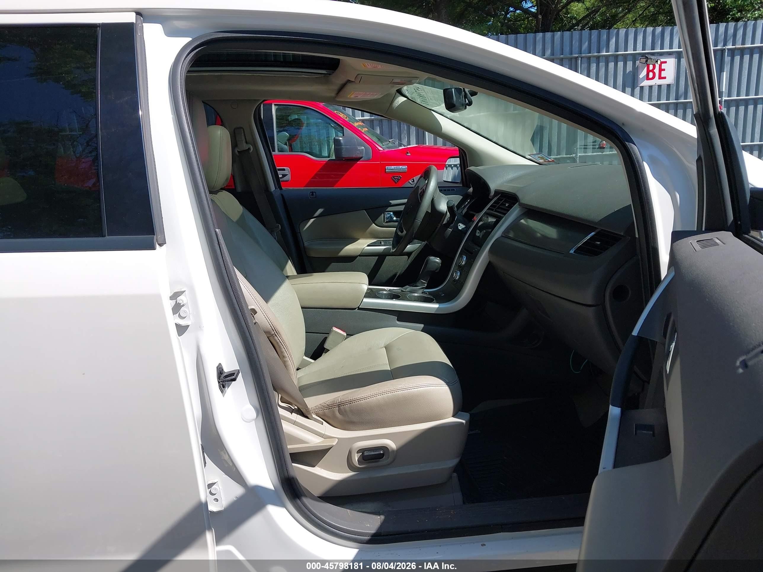 2012 Ford Edge Sel White vin: 2FMDK4JCXCBA06737