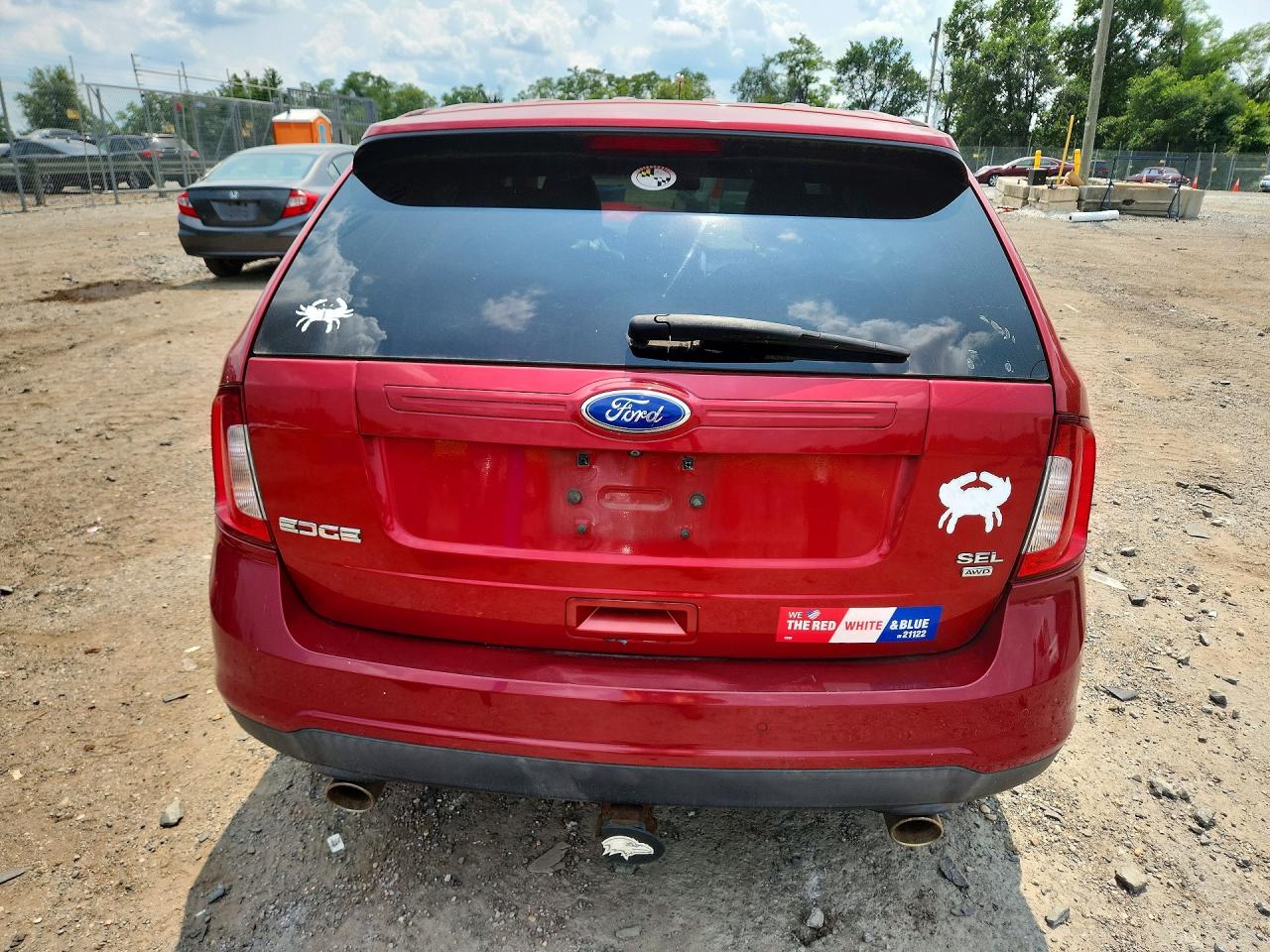2012 Ford Edge Sel Red vin: 2FMDK4JCXCBA67523