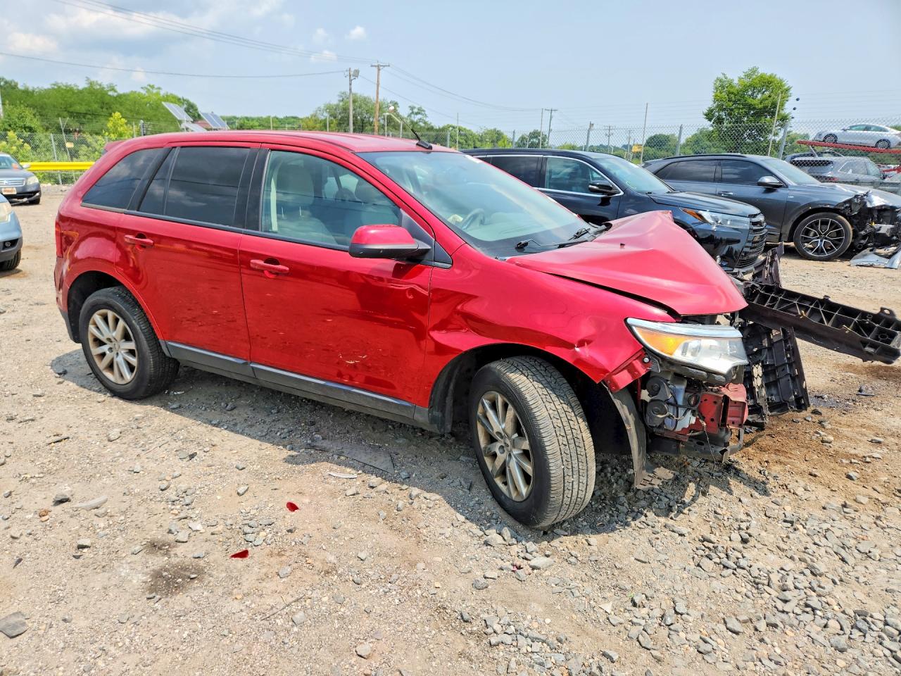 2012 Ford Edge Sel Red vin: 2FMDK4JCXCBA67523