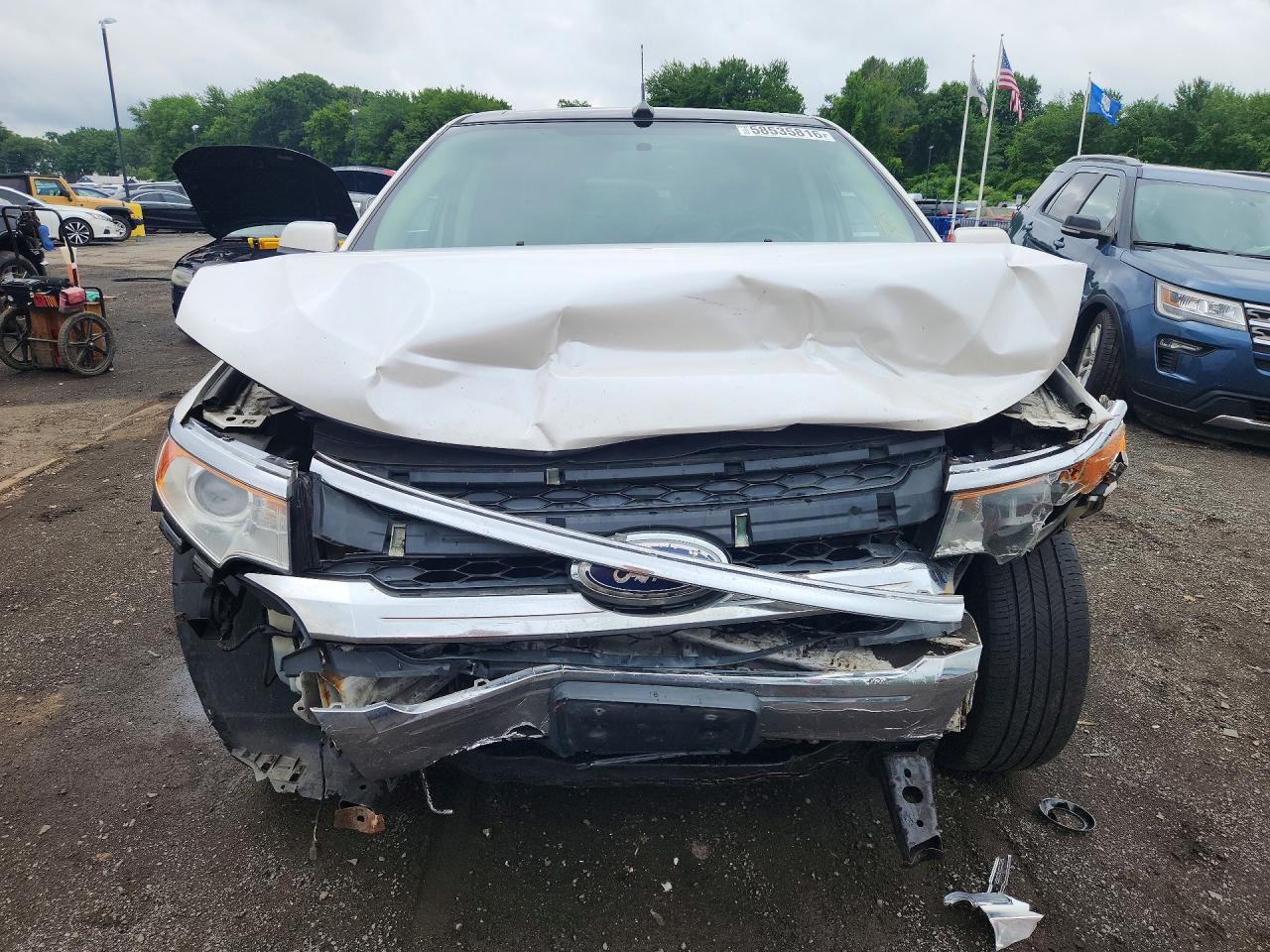 2013 Ford Edge Sel White vin: 2FMDK4JCXDBA20784