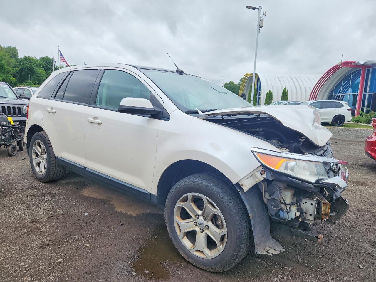 2013 Ford Edge Sel White vin: 2FMDK4JCXDBA20784