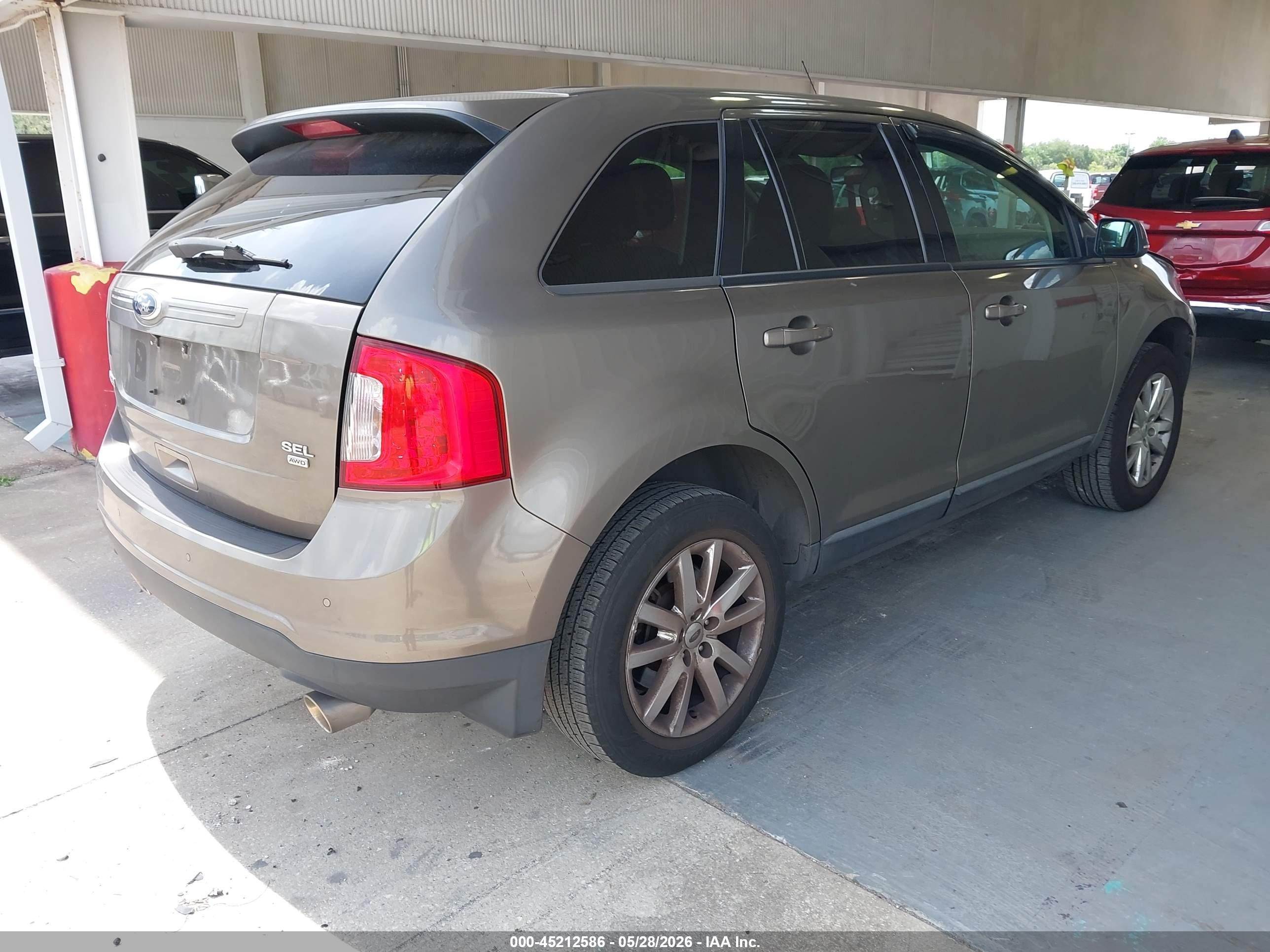 2013 Ford Edge Sel Beige vin: 2FMDK4JCXDBA40033