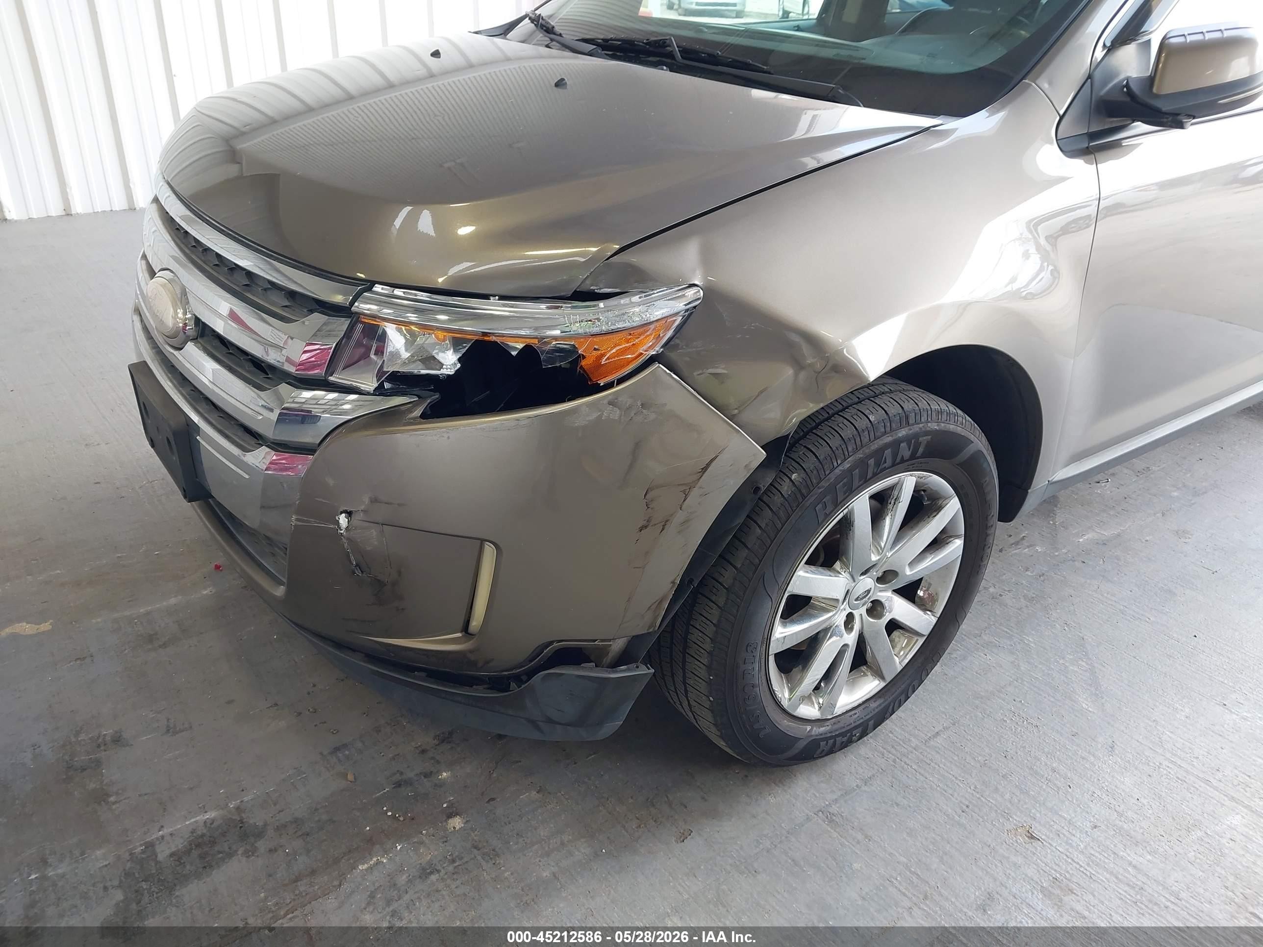 2013 Ford Edge Sel Beige vin: 2FMDK4JCXDBA40033