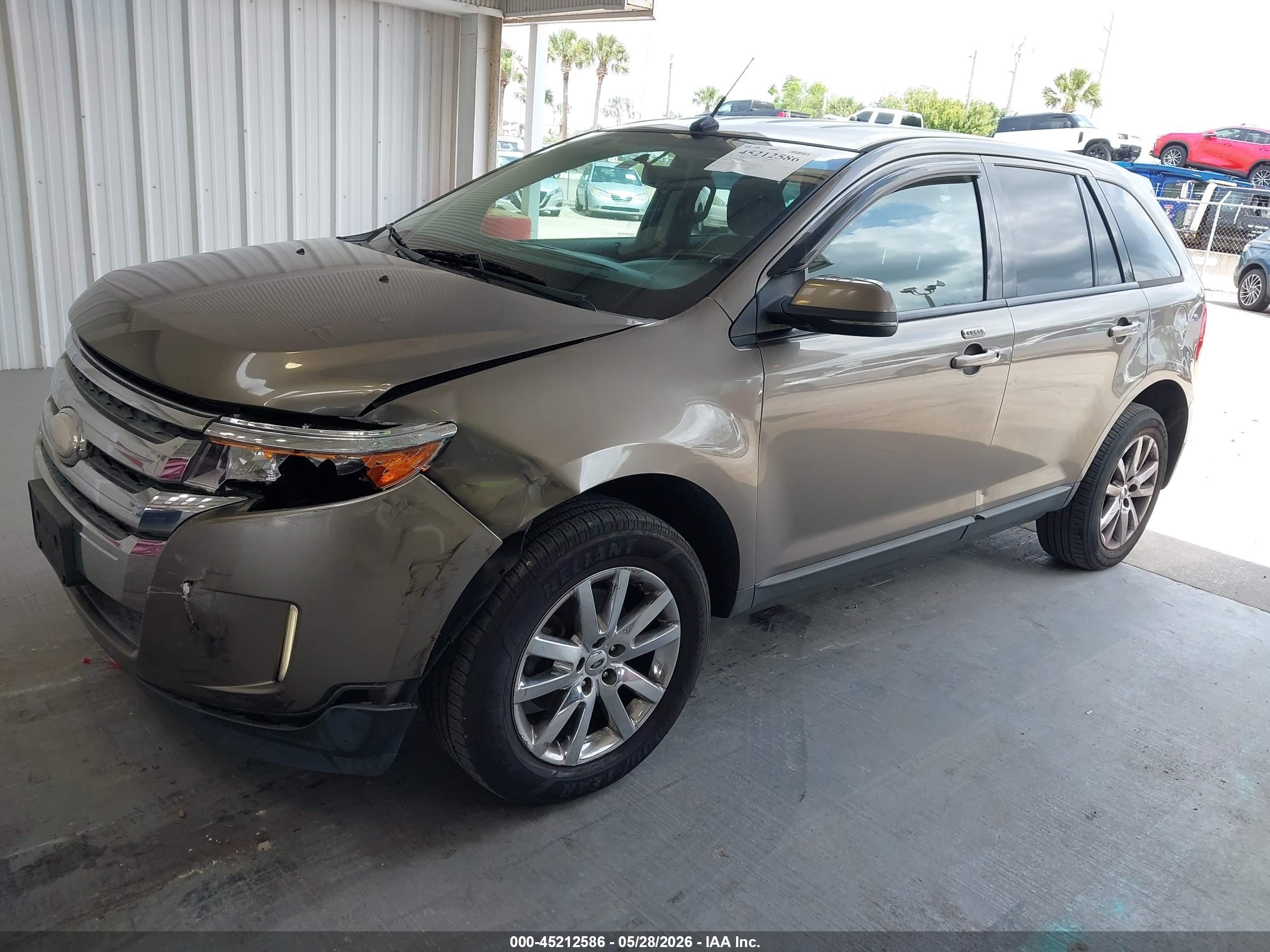 2013 Ford Edge Sel Beige vin: 2FMDK4JCXDBA40033