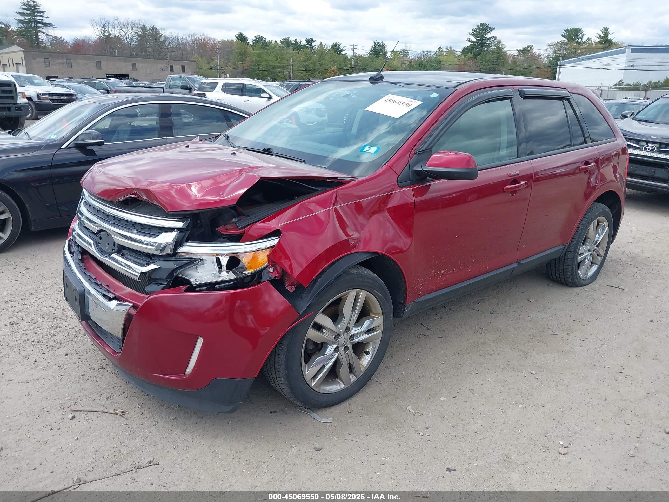 2013 Ford Edge Sel Red vin: 2FMDK4JCXDBA60329
