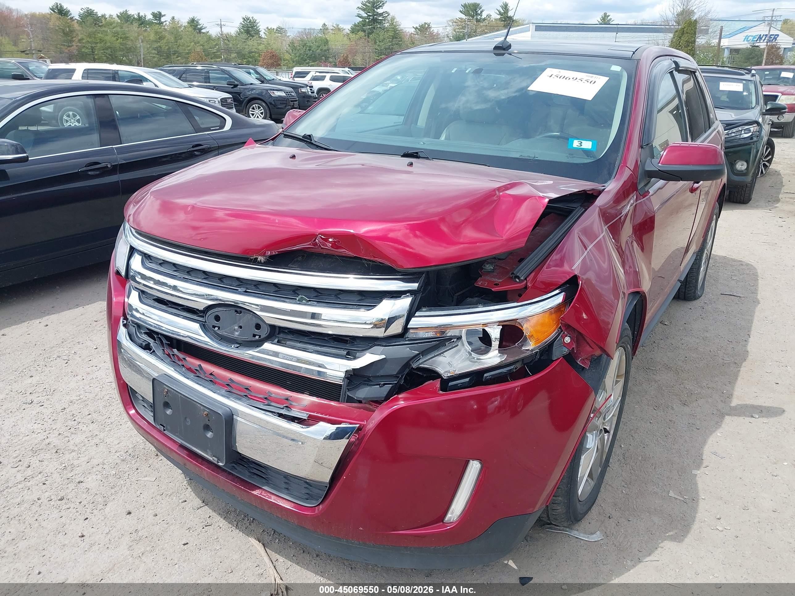 2013 Ford Edge Sel Red vin: 2FMDK4JCXDBA60329