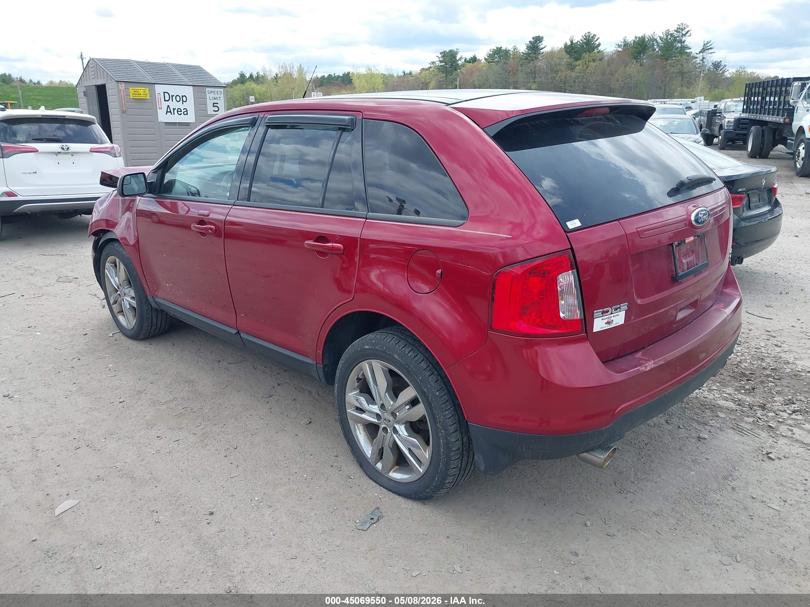 2013 Ford Edge Sel Red vin: 2FMDK4JCXDBA60329