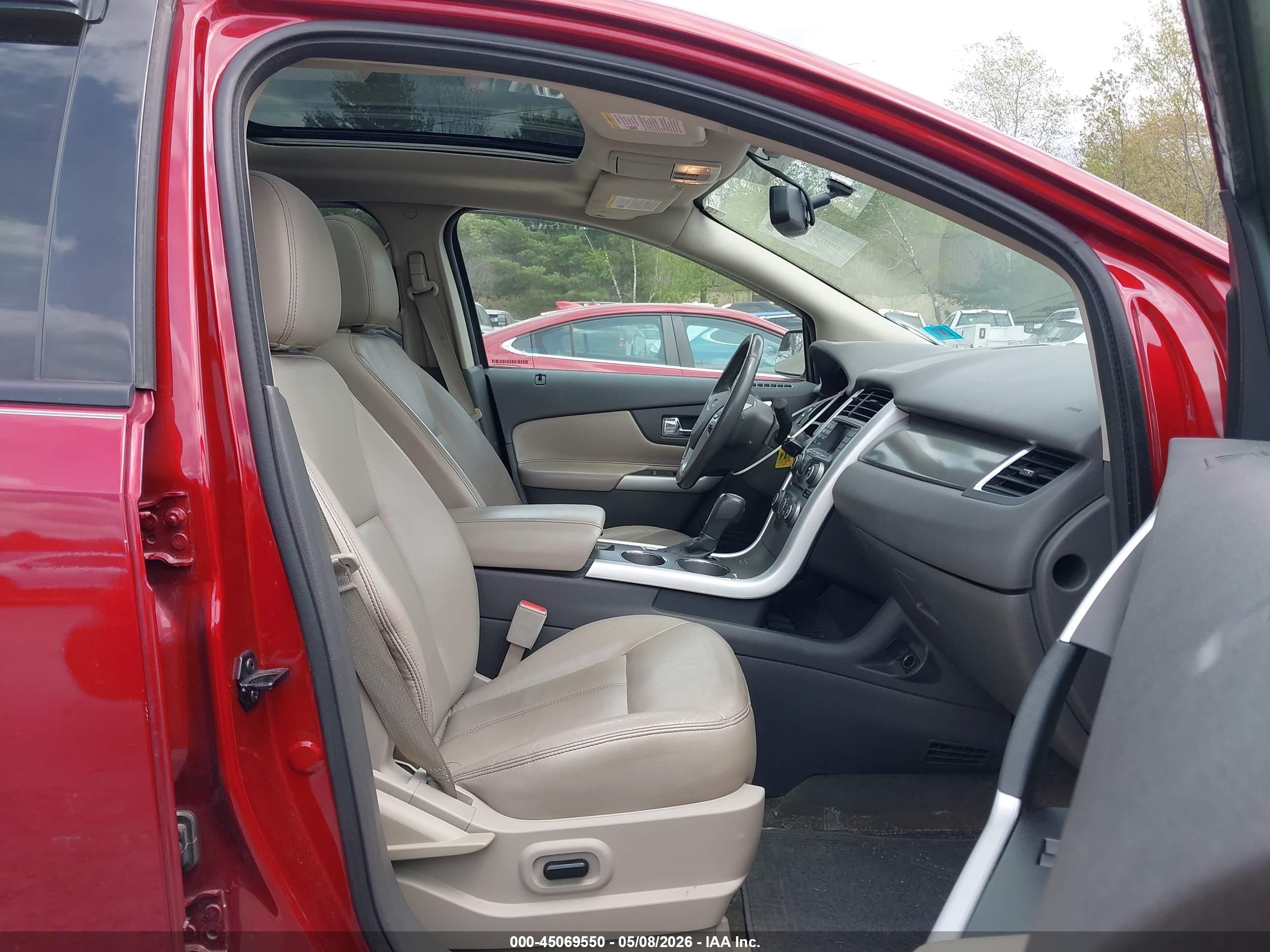 2013 Ford Edge Sel Red vin: 2FMDK4JCXDBA60329