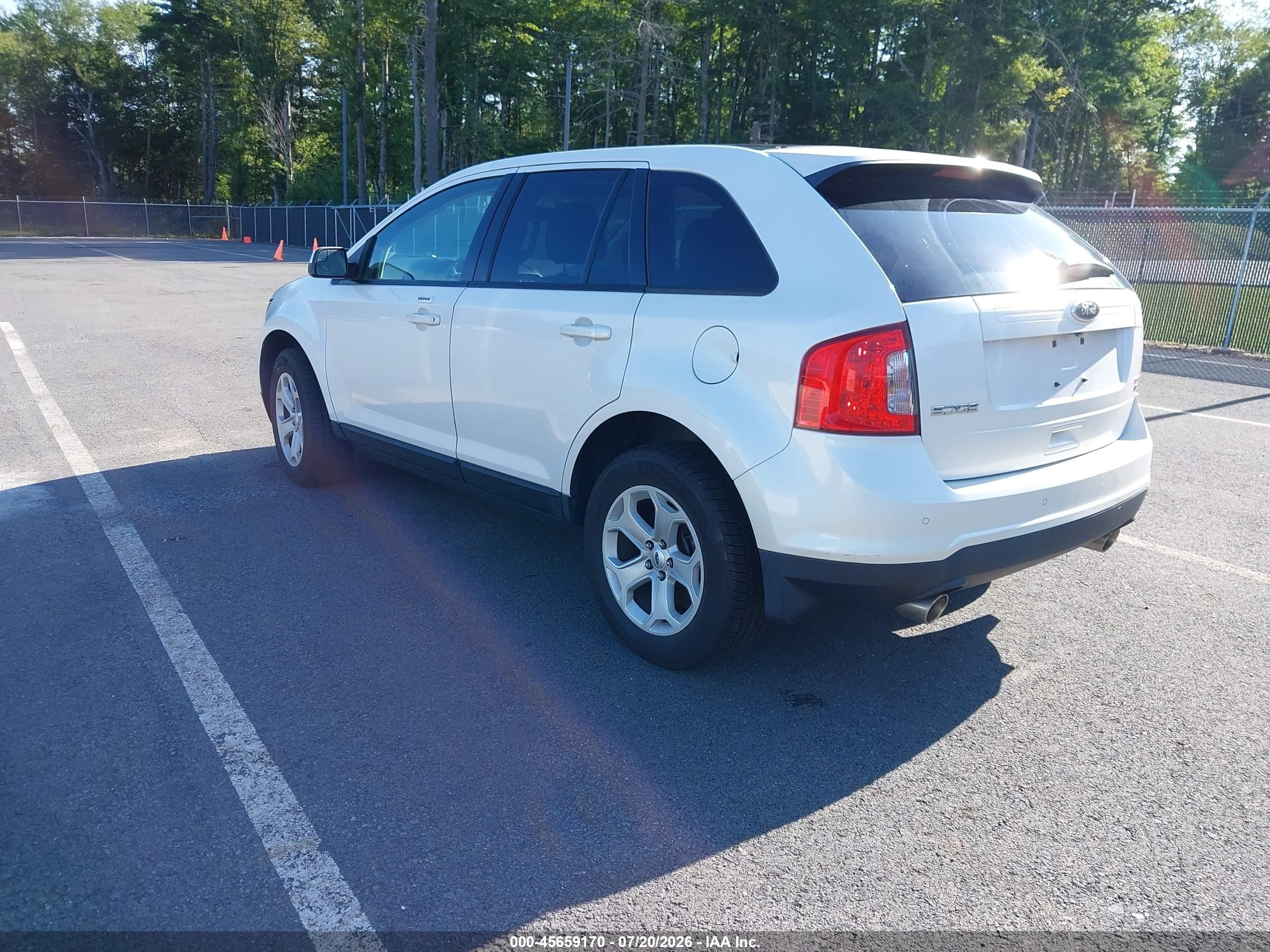 2013 Ford Edge Sel White vin: 2FMDK4JCXDBA93413