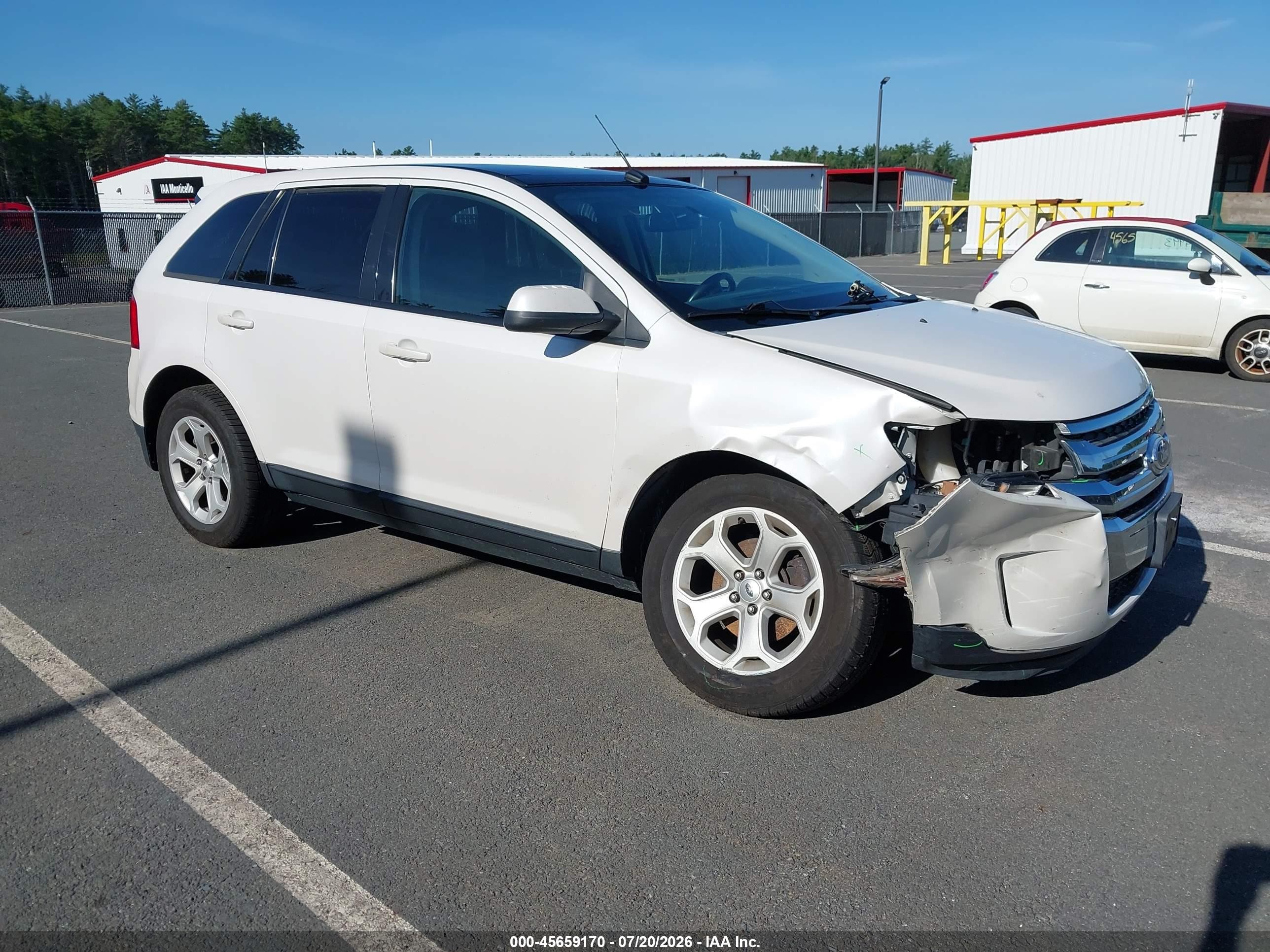 2013 Ford Edge Sel White vin: 2FMDK4JCXDBA93413