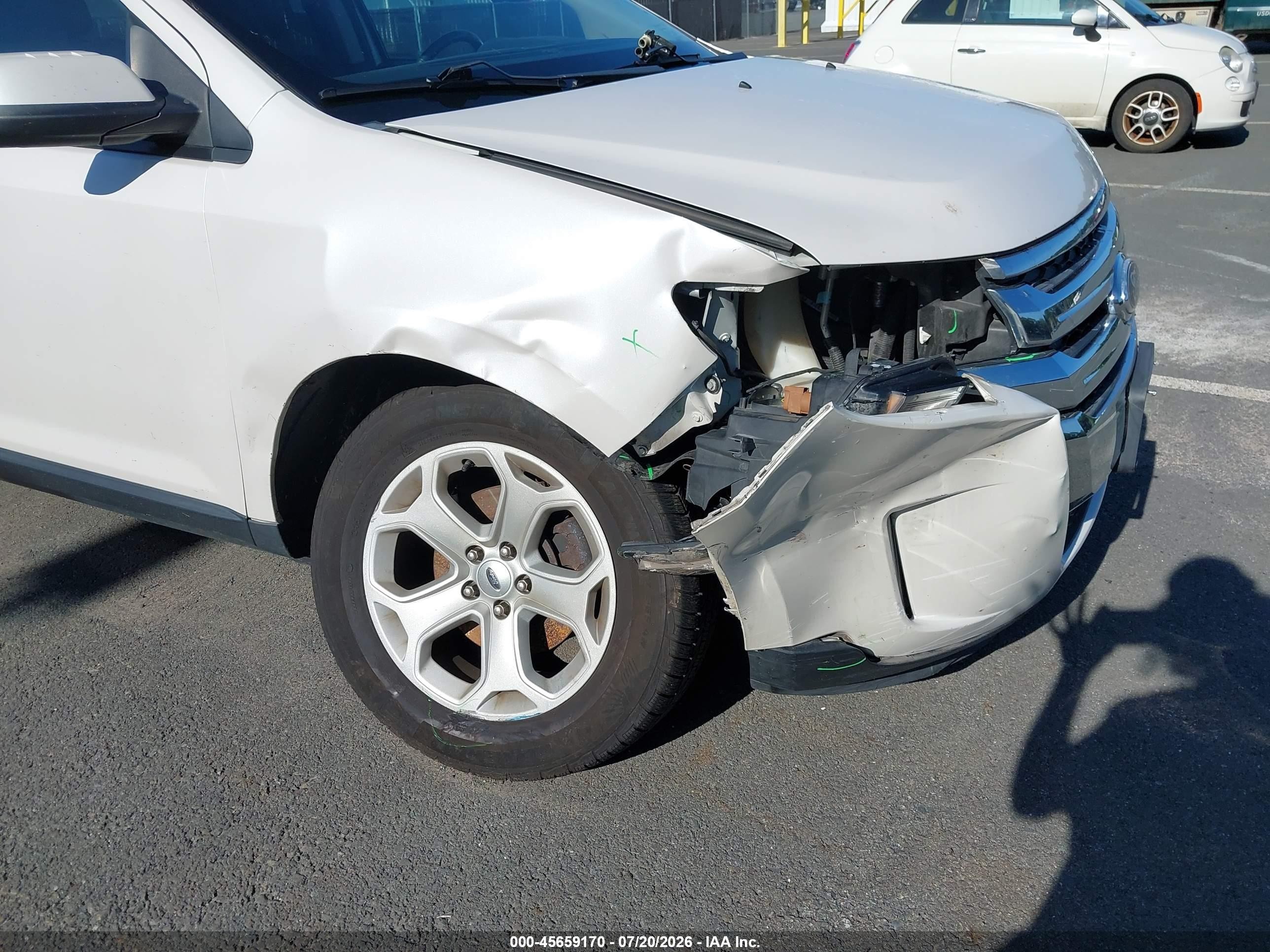 2013 Ford Edge Sel White vin: 2FMDK4JCXDBA93413