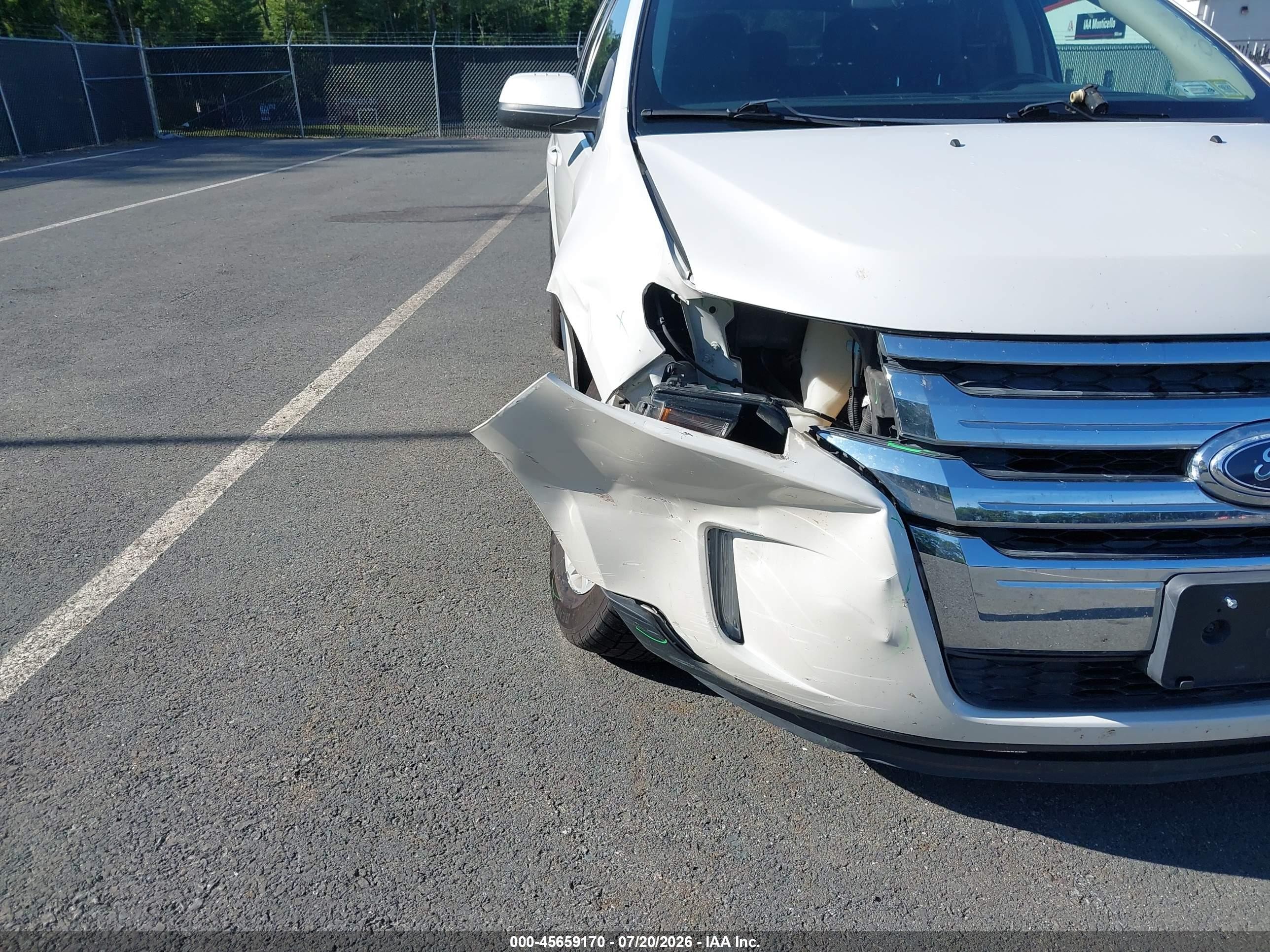 2013 Ford Edge Sel White vin: 2FMDK4JCXDBA93413
