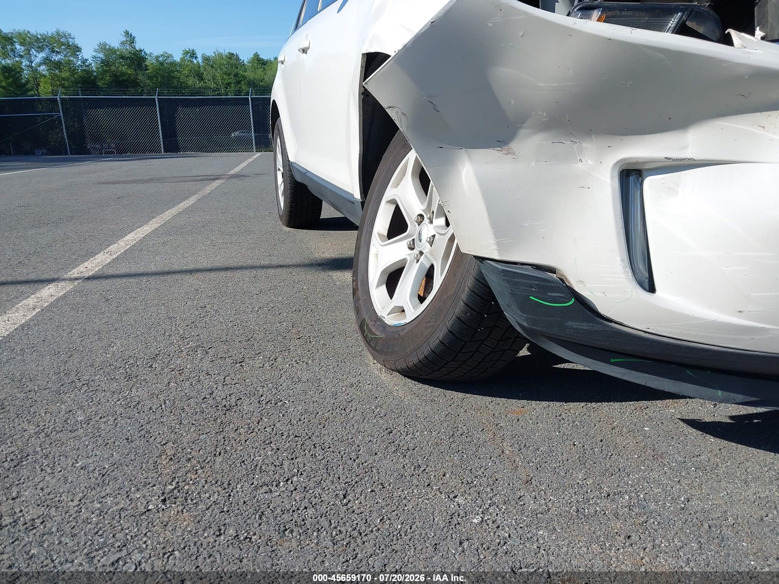 2013 Ford Edge Sel White vin: 2FMDK4JCXDBA93413