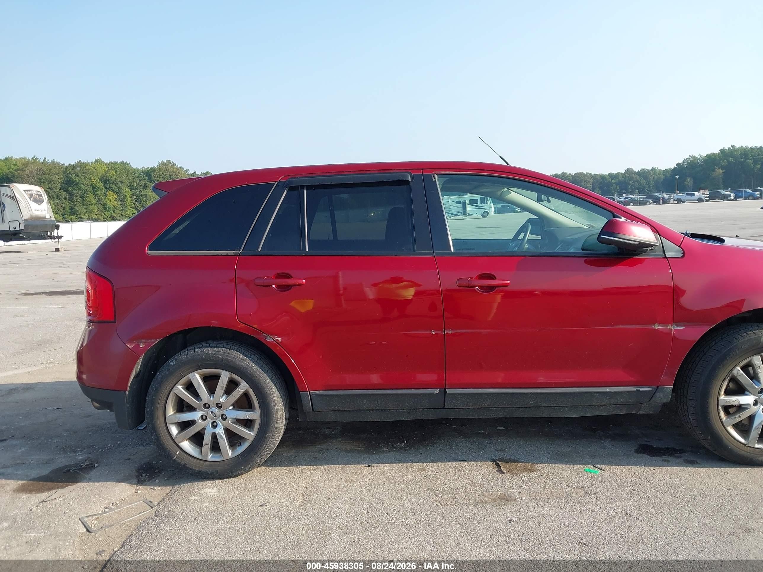 2013 Ford Edge Sel Red vin: 2FMDK4JCXDBB40911