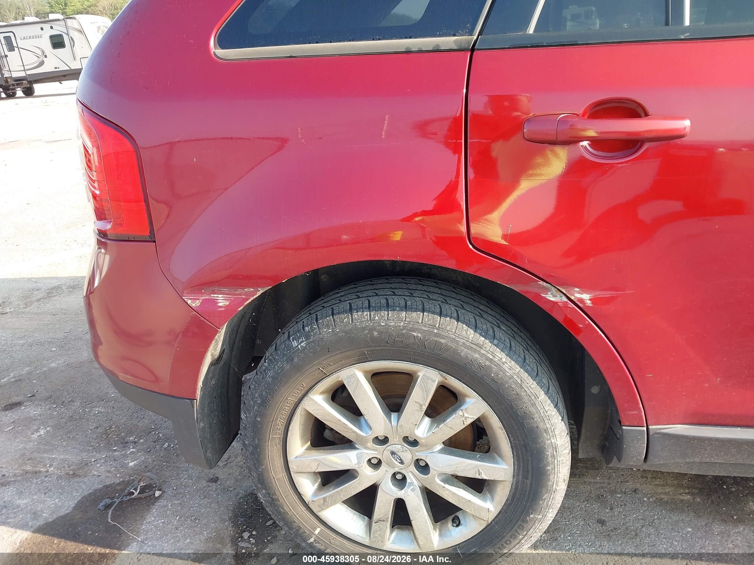 2013 Ford Edge Sel Red vin: 2FMDK4JCXDBB40911