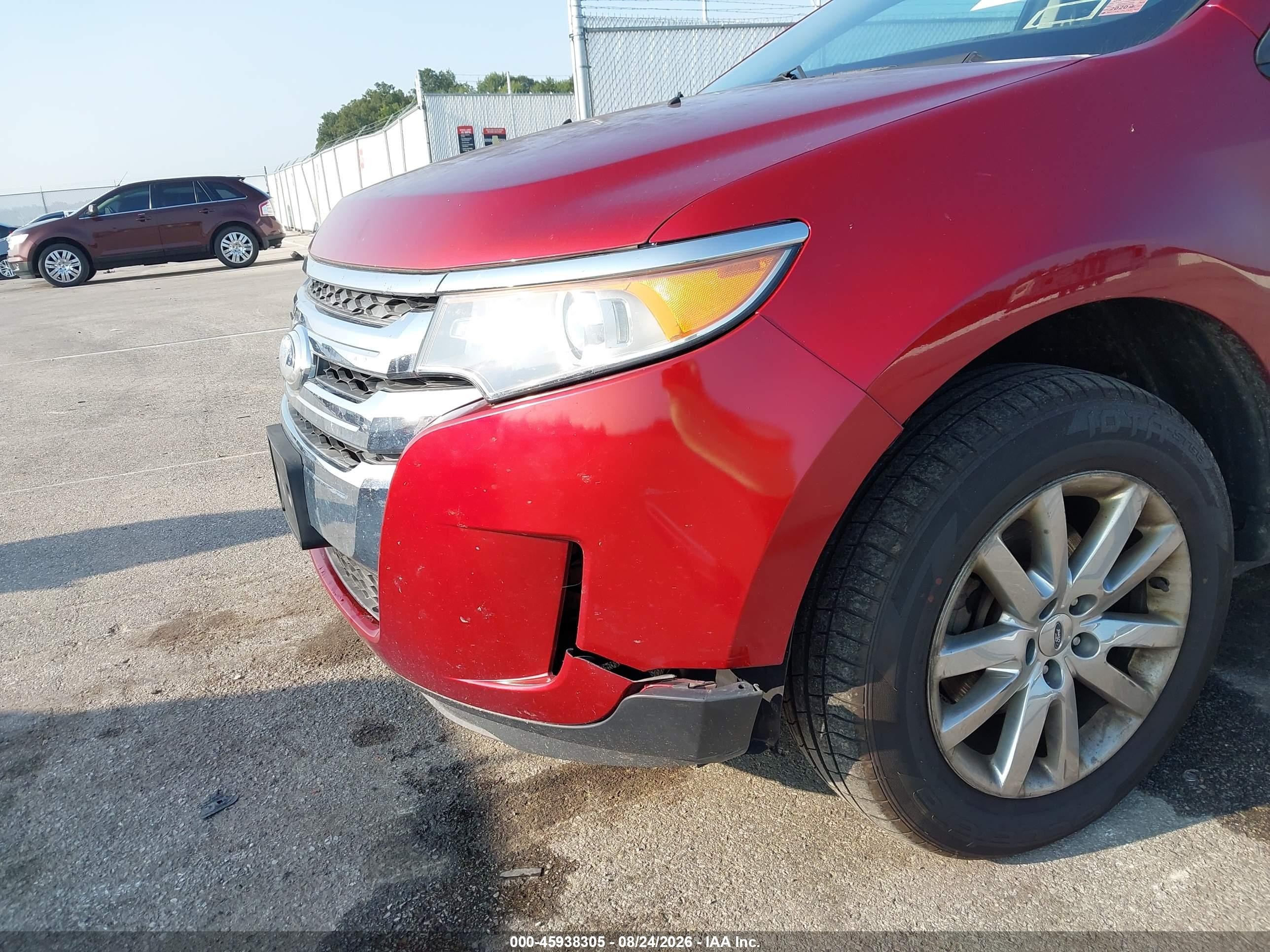 2013 Ford Edge Sel Red vin: 2FMDK4JCXDBB40911