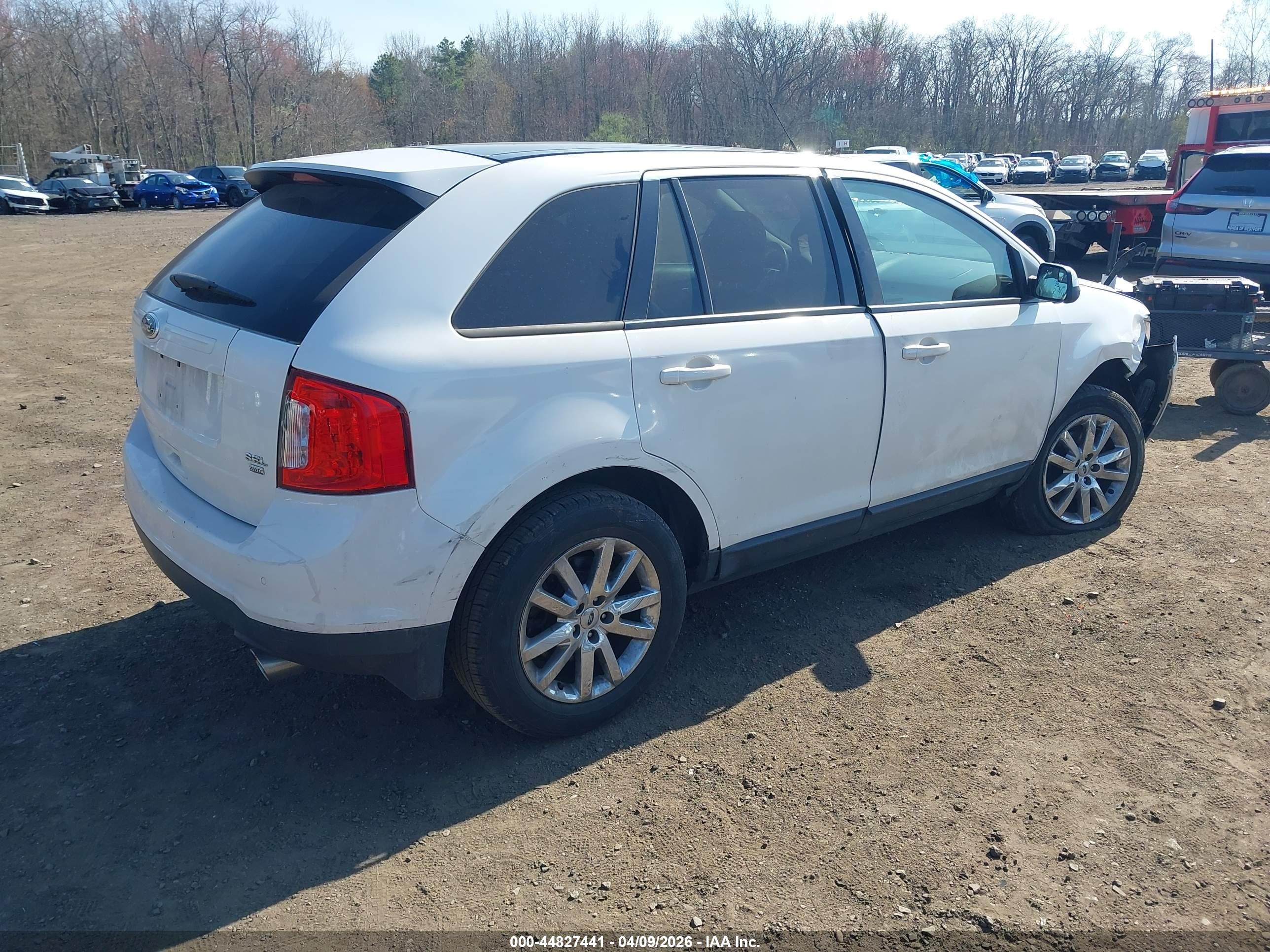 2013 Ford Edge Sel White vin: 2FMDK4JCXDBB48894