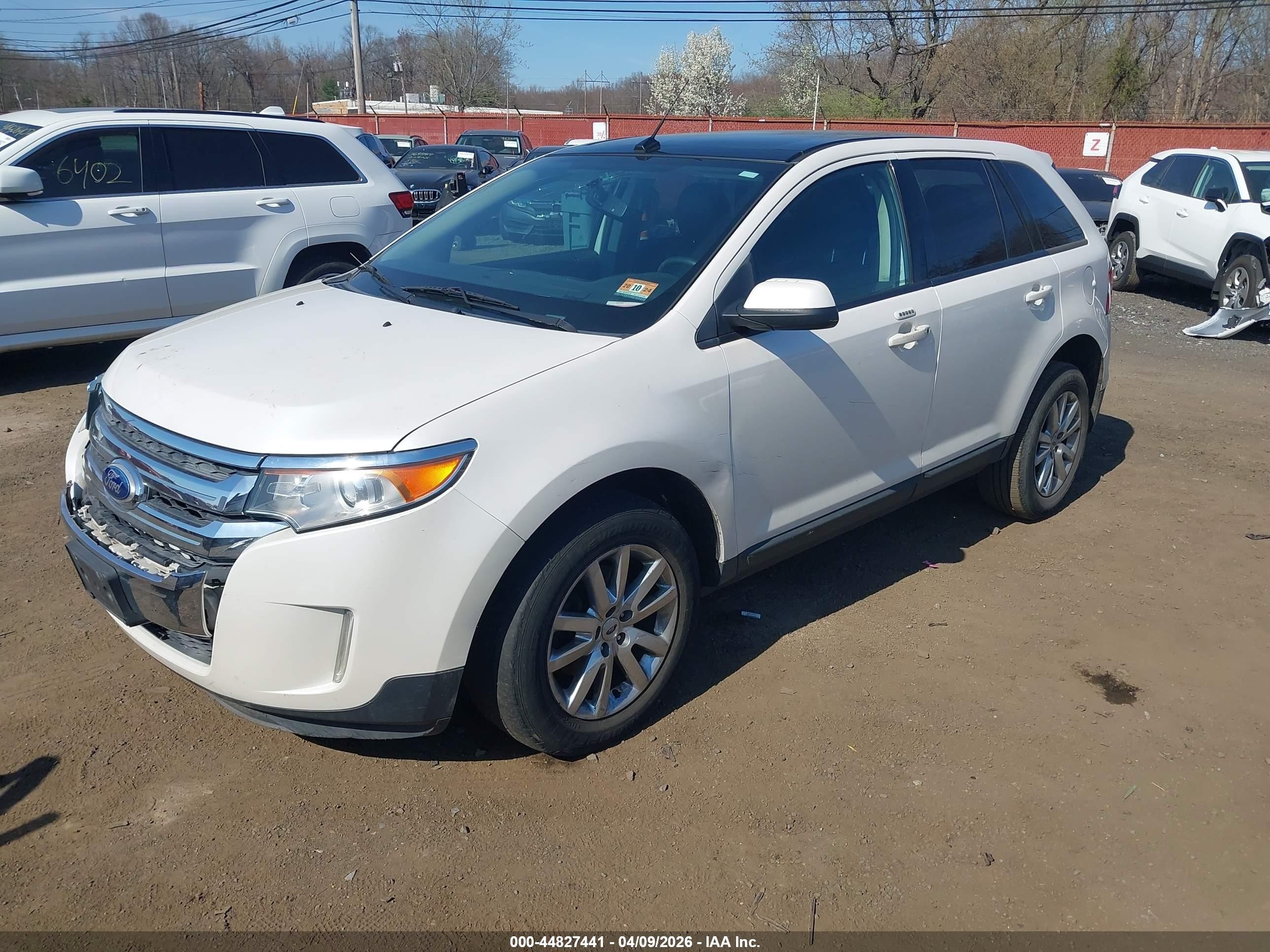 2013 Ford Edge Sel White vin: 2FMDK4JCXDBB48894