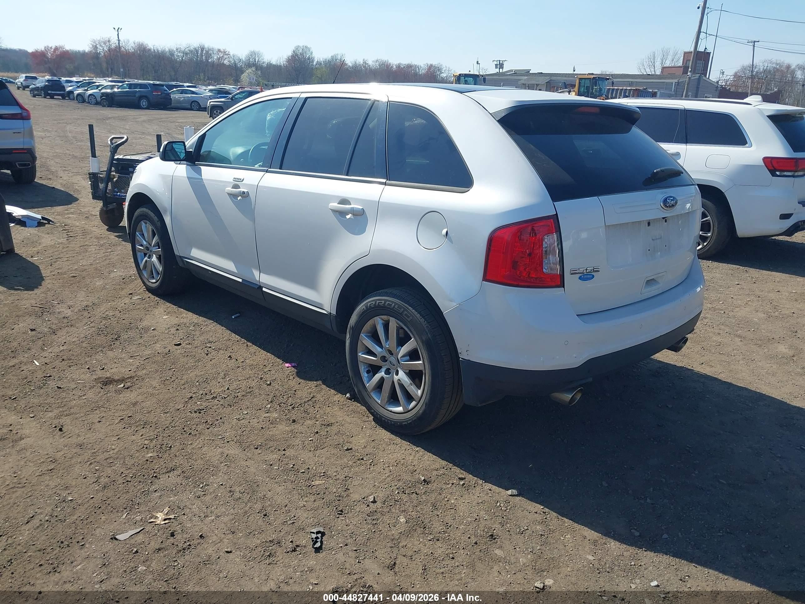 2013 Ford Edge Sel White vin: 2FMDK4JCXDBB48894