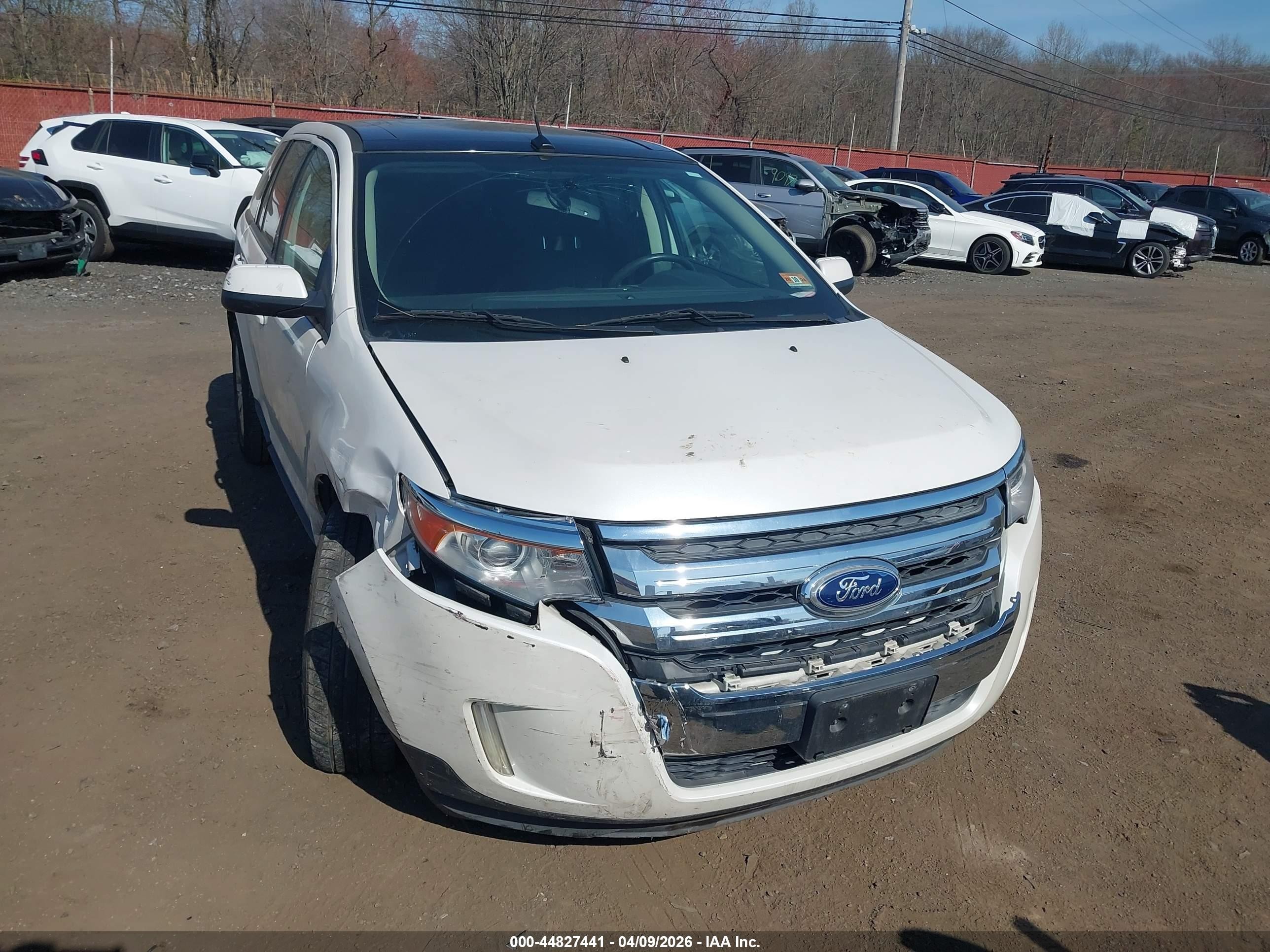 2013 Ford Edge Sel White vin: 2FMDK4JCXDBB48894