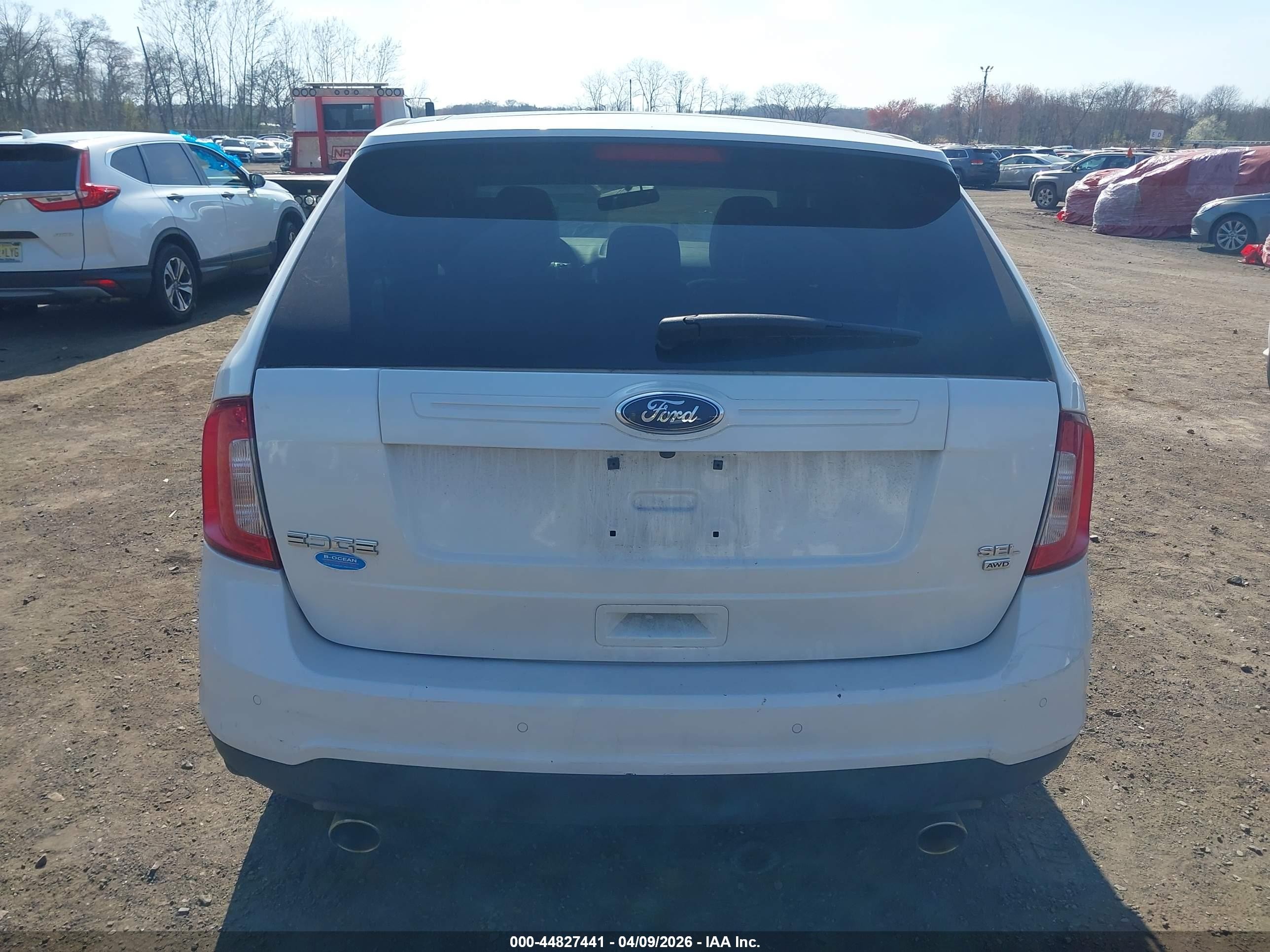 2013 Ford Edge Sel White vin: 2FMDK4JCXDBB48894