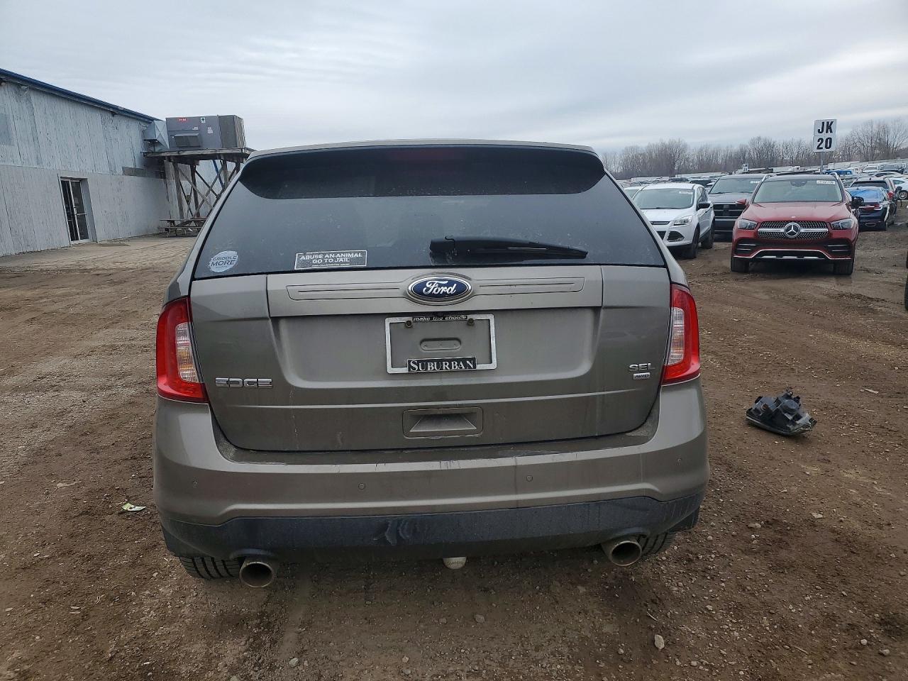 2013 Ford Edge Sel Brown vin: 2FMDK4JCXDBC00007