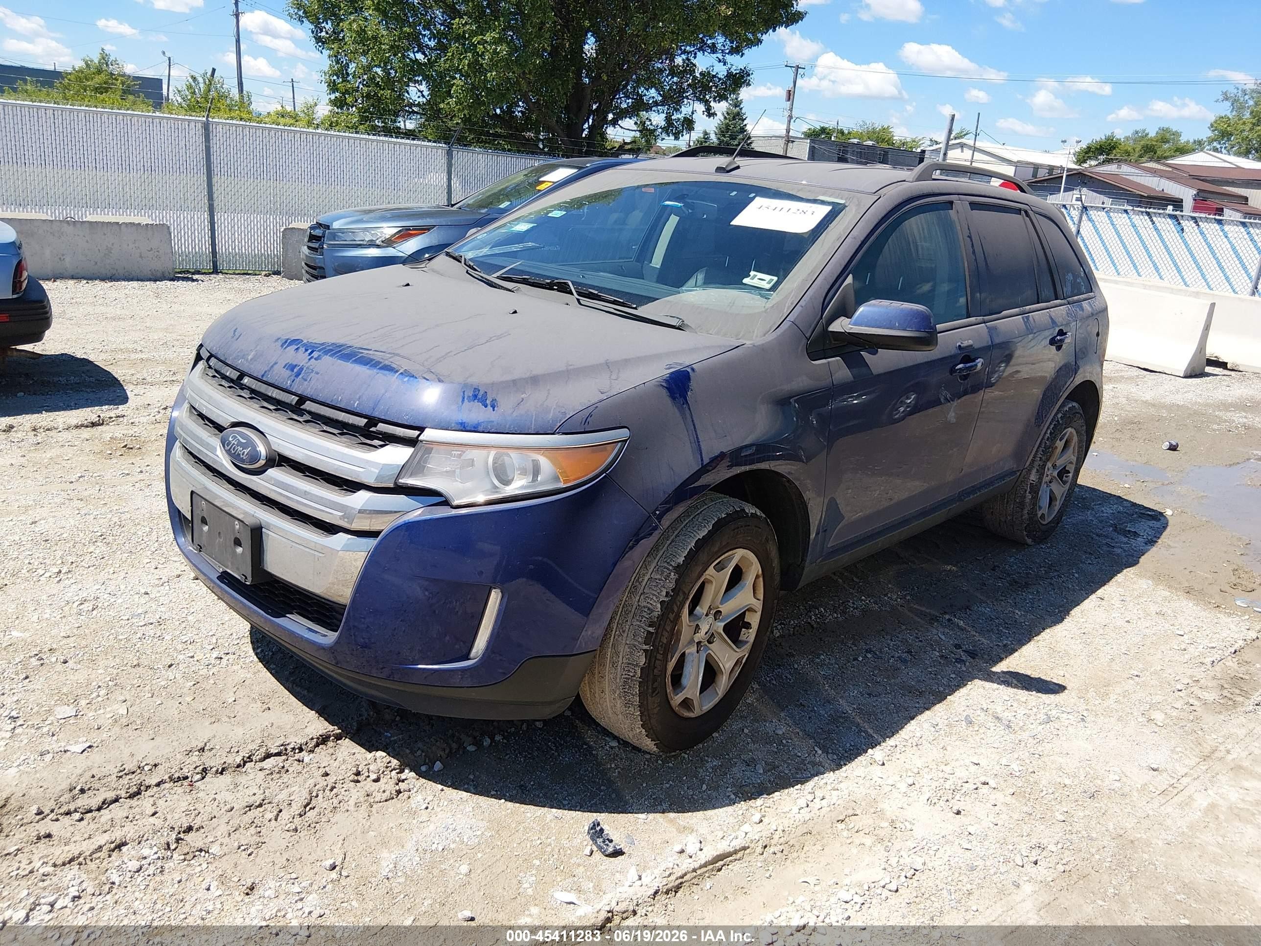 2013 Ford Edge Sel Dark Blue vin: 2FMDK4JCXDBC40779