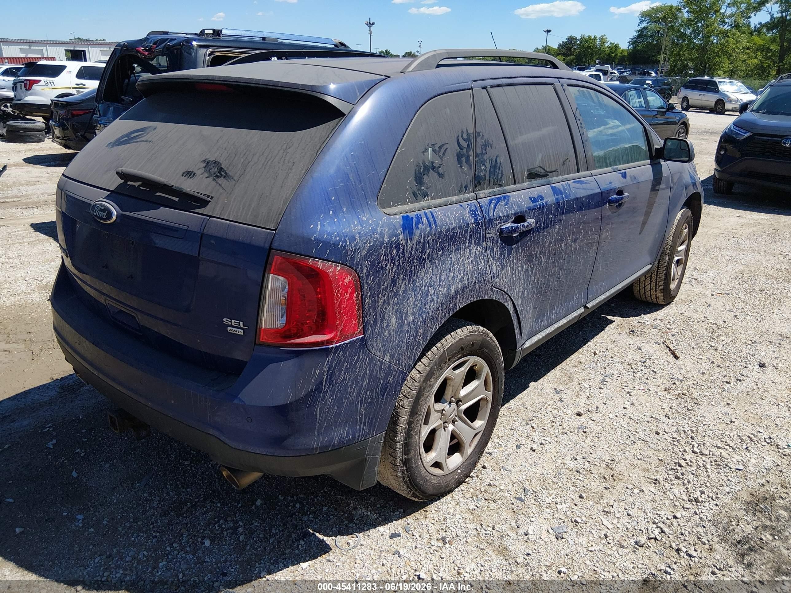 2013 Ford Edge Sel Dark Blue vin: 2FMDK4JCXDBC40779
