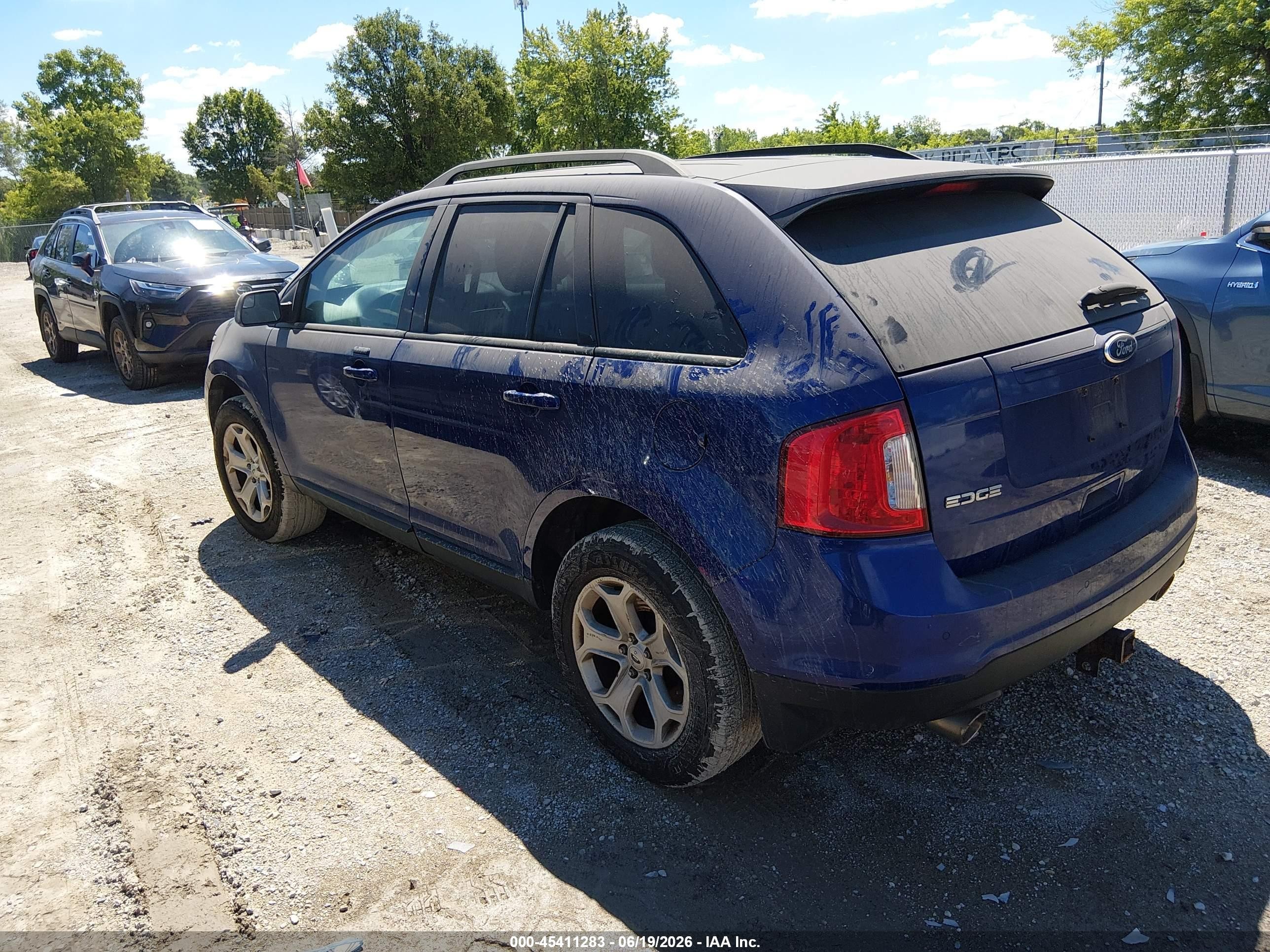 2013 Ford Edge Sel Dark Blue vin: 2FMDK4JCXDBC40779