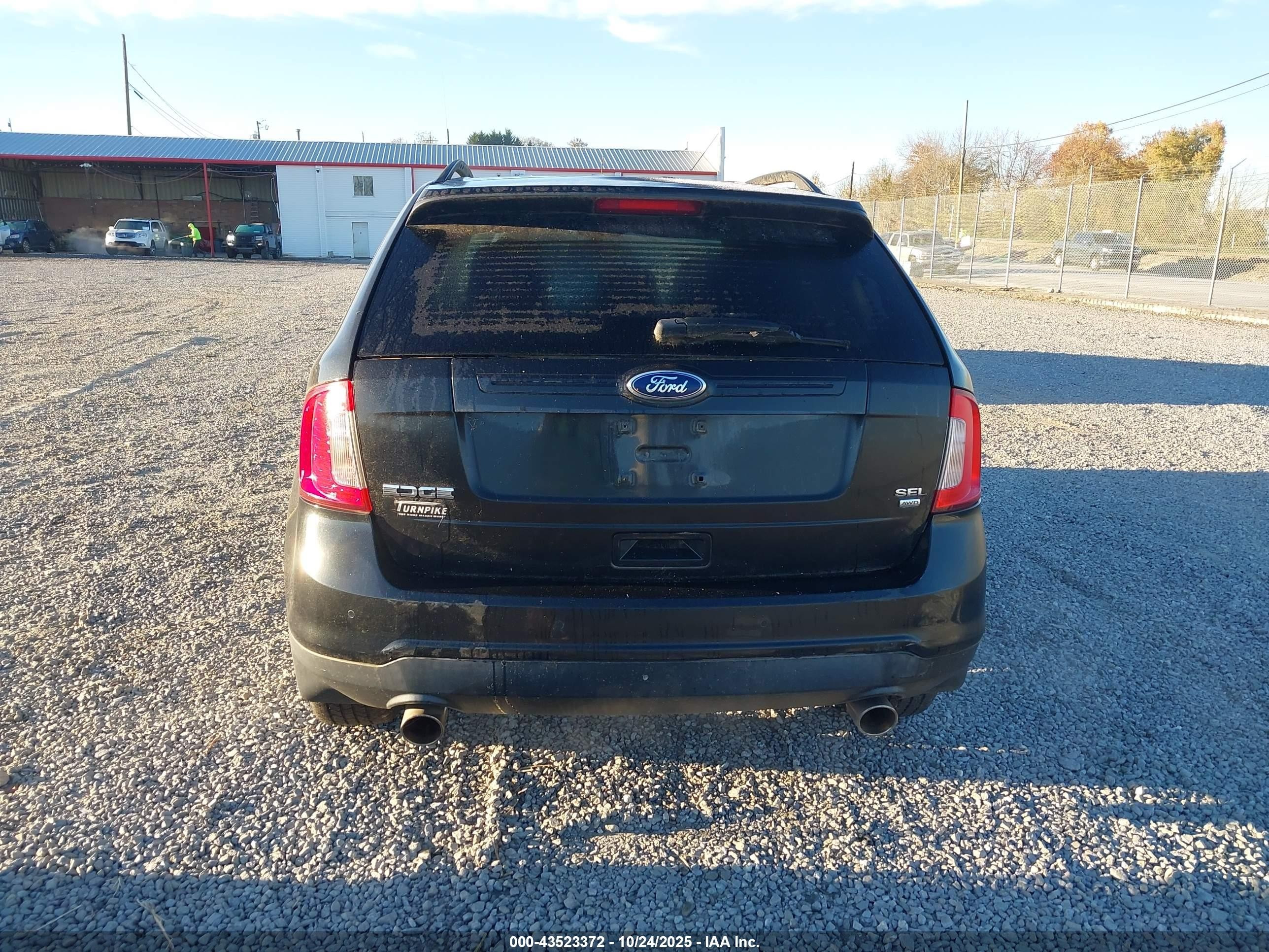 2013 Ford Edge Sel Black vin: 2FMDK4JCXDBC42189
