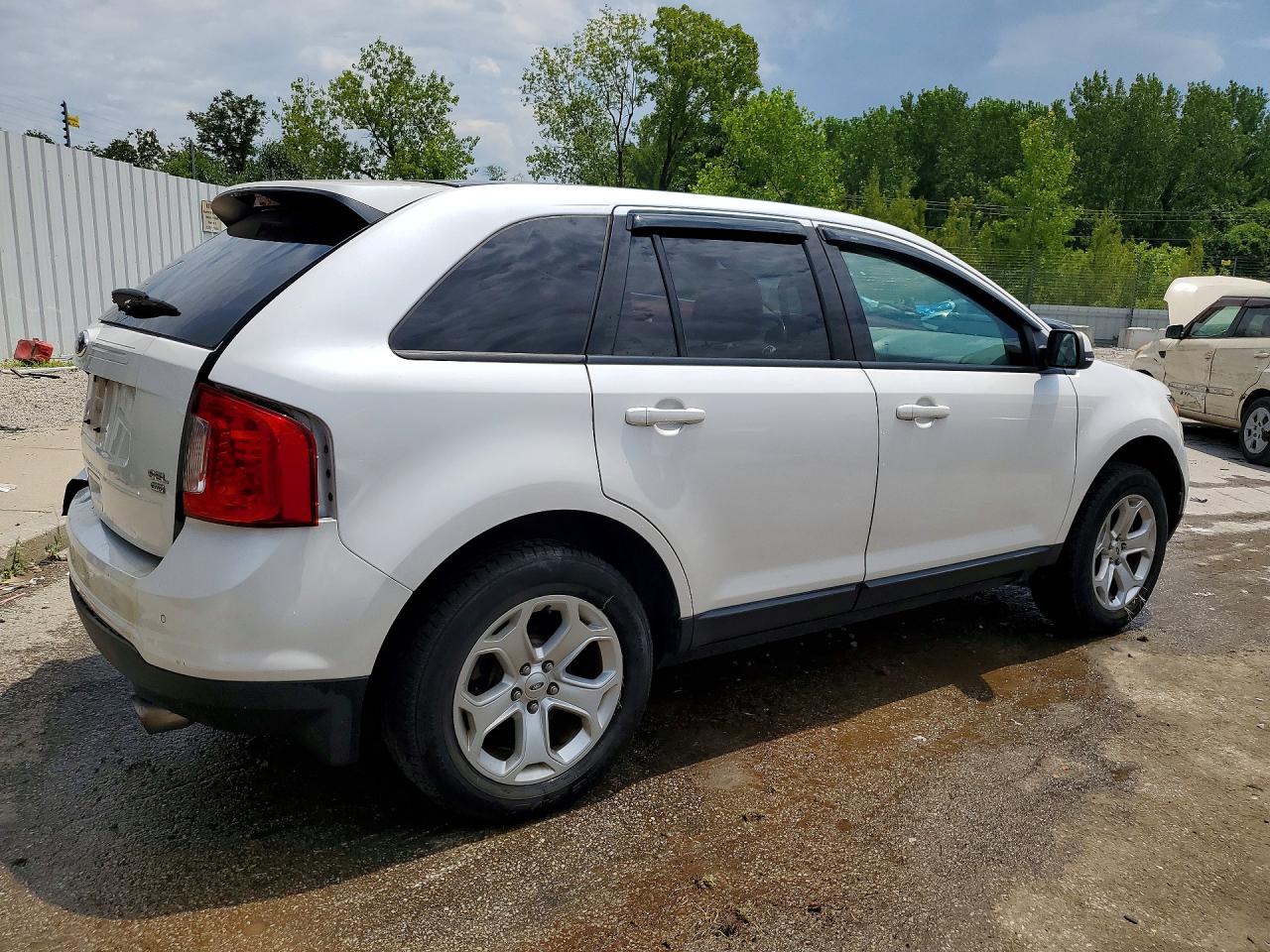 2014 Ford Edge Sel White vin: 2FMDK4JCXEBA13755