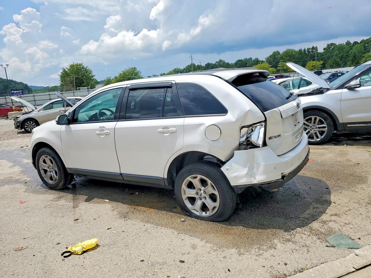 2014 Ford Edge Sel White vin: 2FMDK4JCXEBA13755