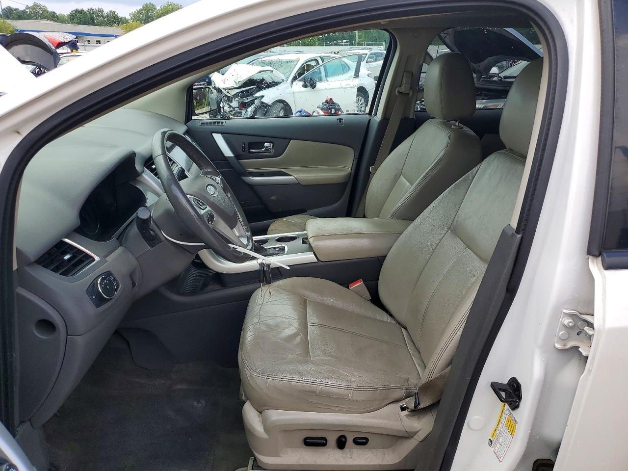 2014 Ford Edge Sel White vin: 2FMDK4JCXEBA13755