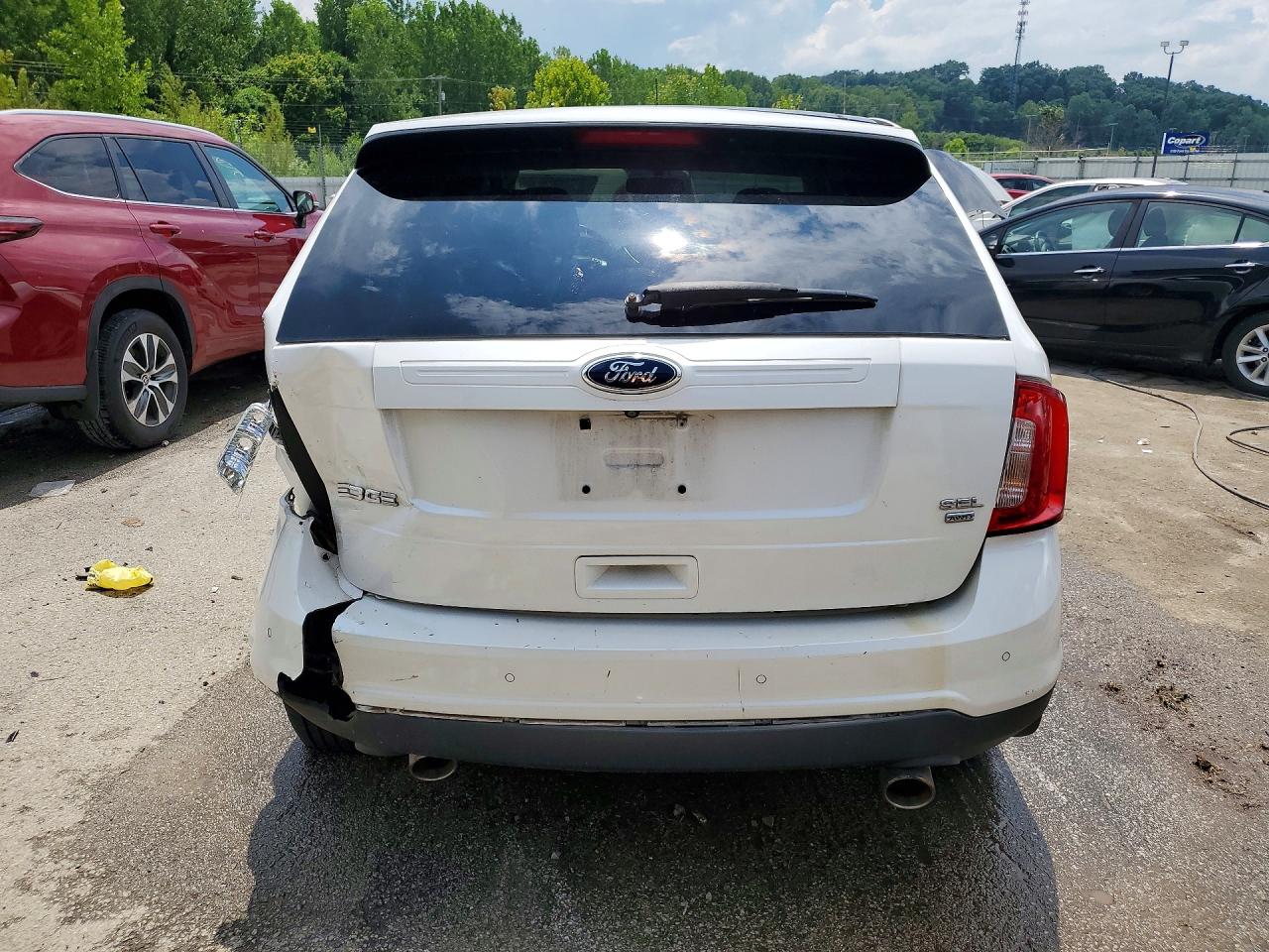 2014 Ford Edge Sel White vin: 2FMDK4JCXEBA13755