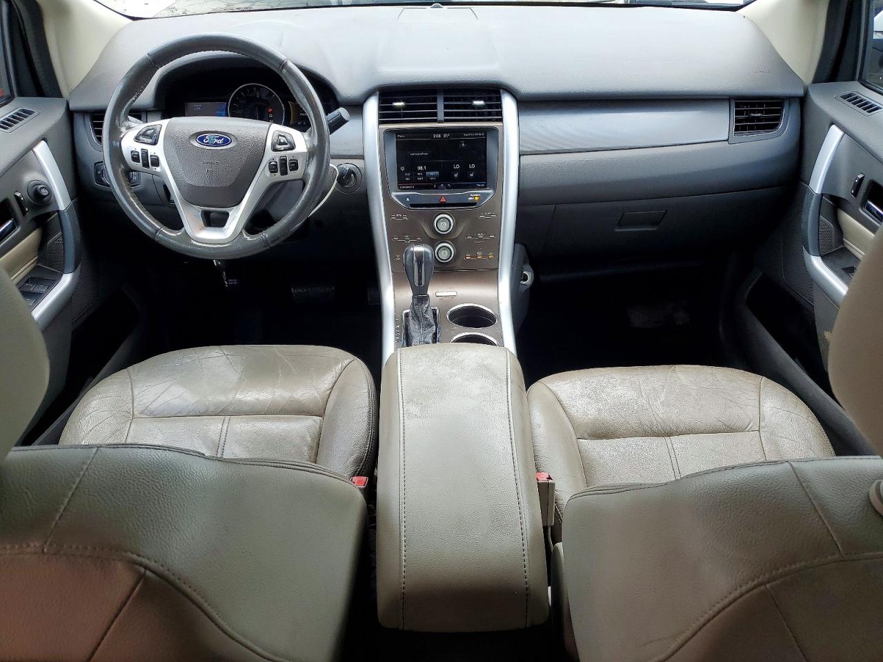 2014 Ford Edge Sel White vin: 2FMDK4JCXEBA13755