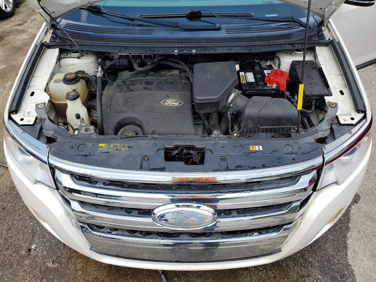 2014 Ford Edge Sel White vin: 2FMDK4JCXEBA13755