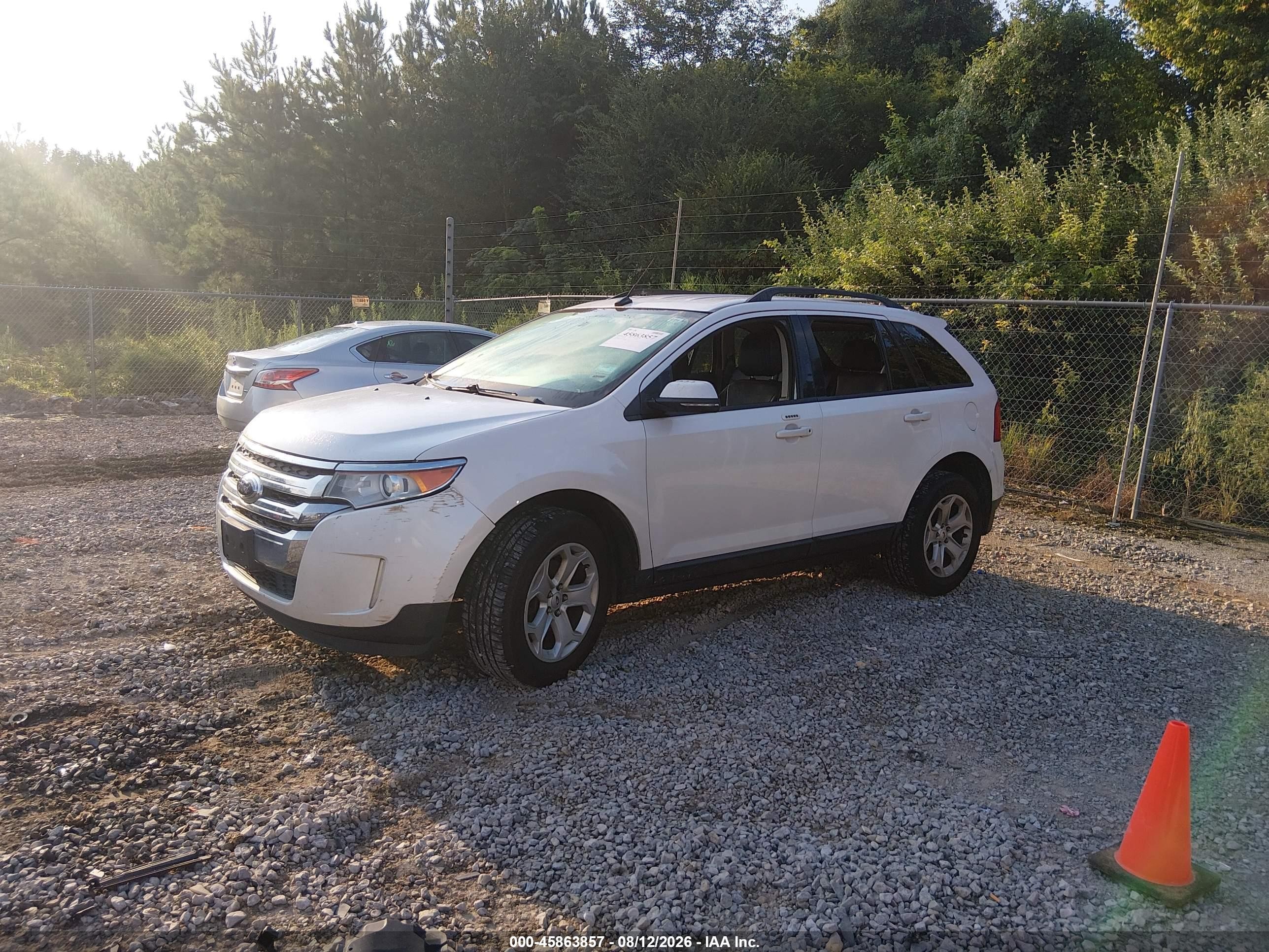 2014 Ford Edge Sel White vin: 2FMDK4JCXEBA20804