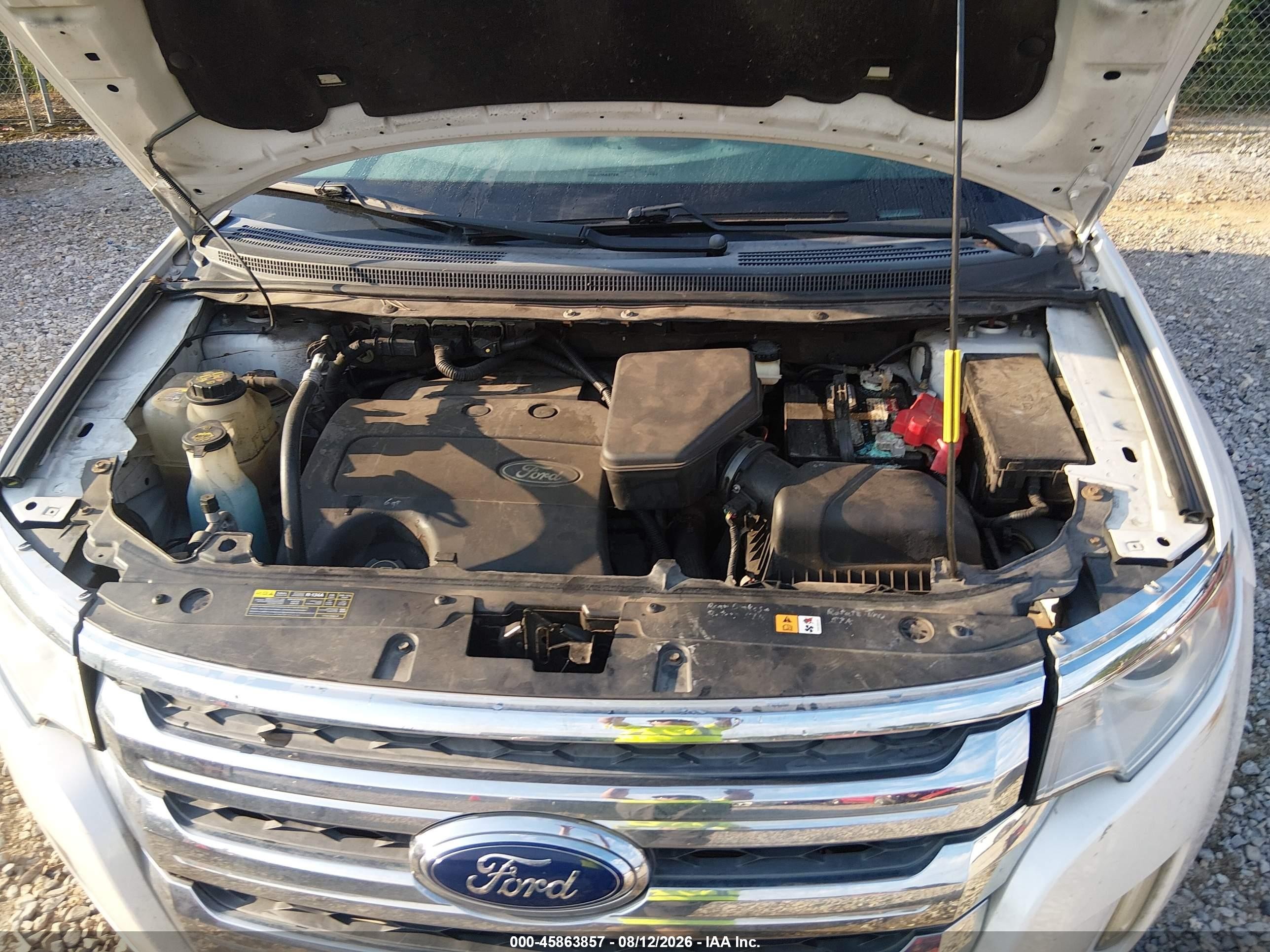 2014 Ford Edge Sel White vin: 2FMDK4JCXEBA20804