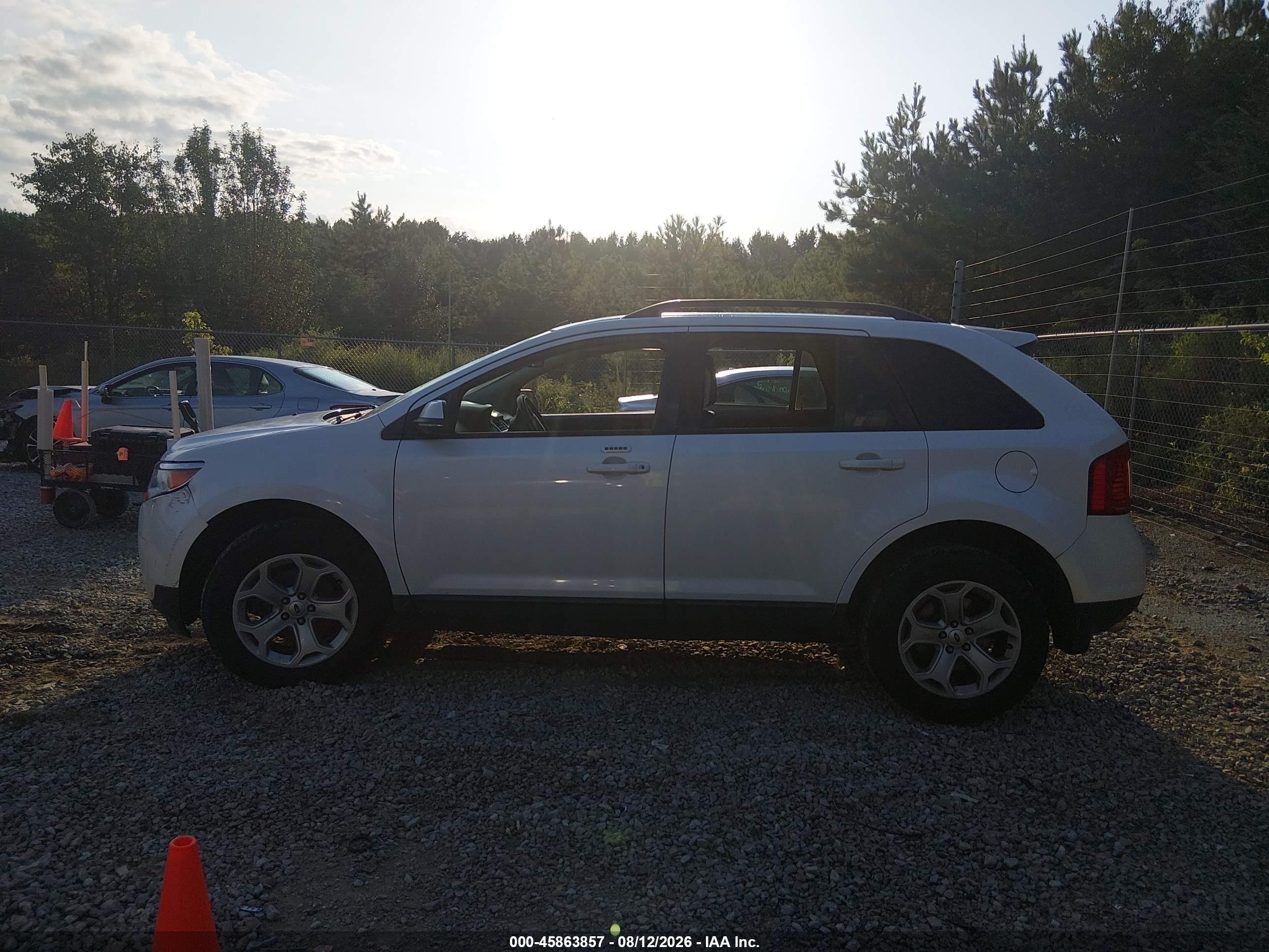 2014 Ford Edge Sel White vin: 2FMDK4JCXEBA20804