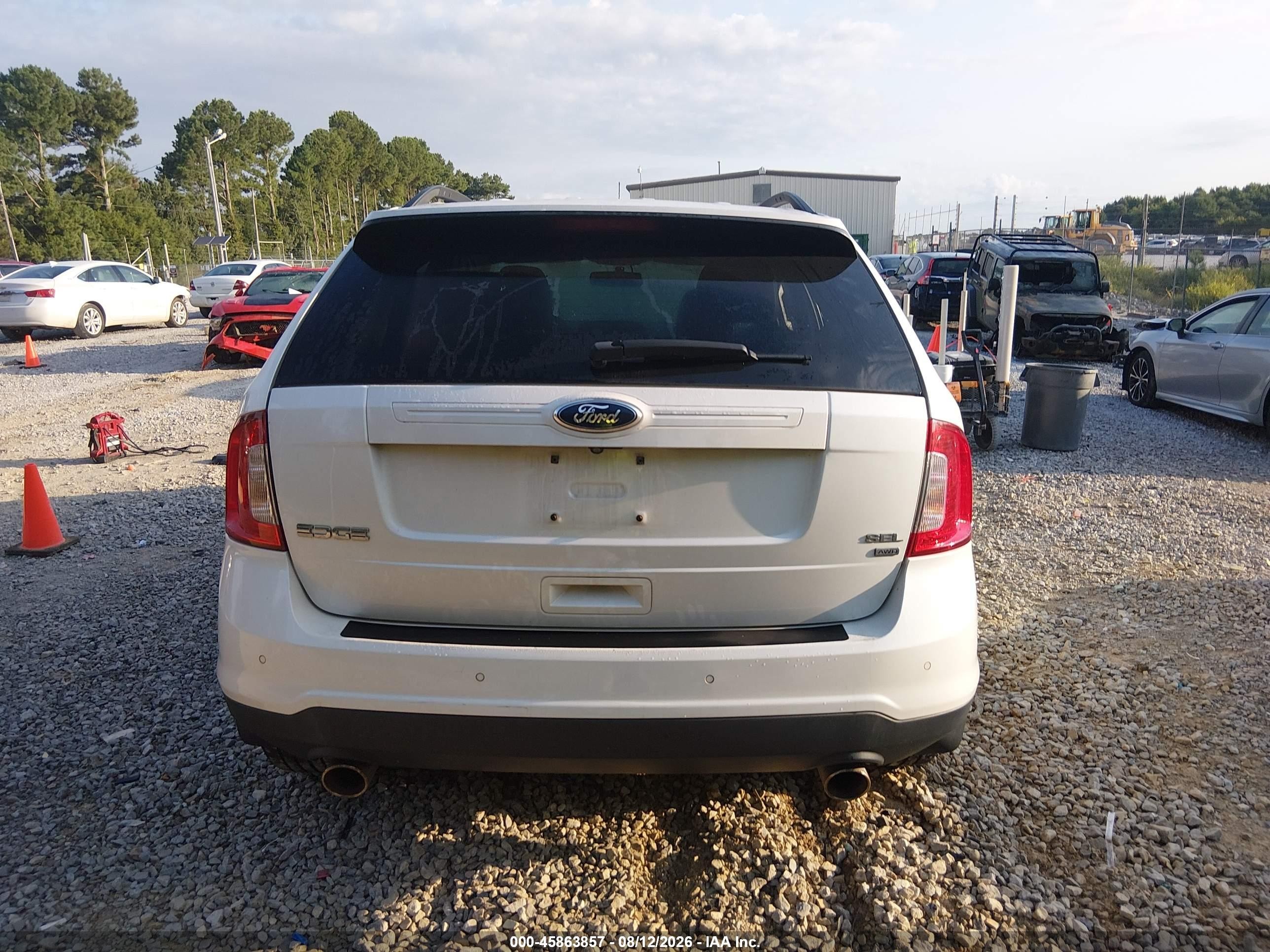2014 Ford Edge Sel White vin: 2FMDK4JCXEBA20804
