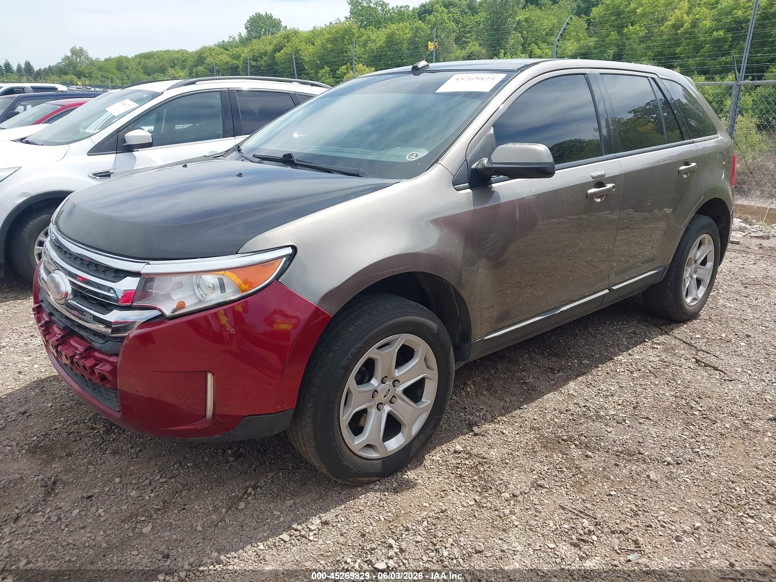 2014 Ford Edge Sel Gray vin: 2FMDK4JCXEBA28837