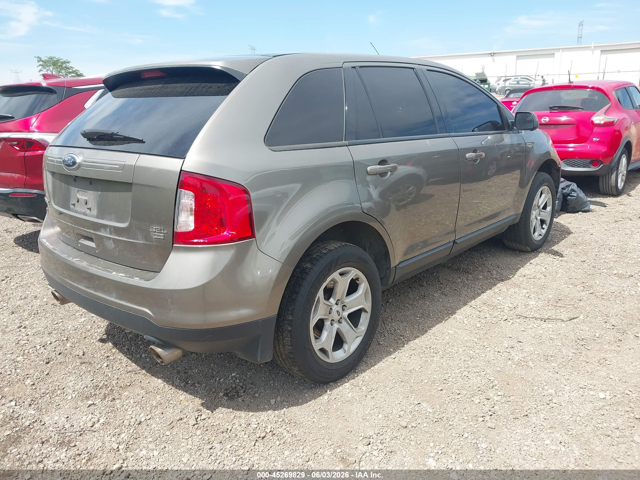 2014 Ford Edge Sel Gray vin: 2FMDK4JCXEBA28837