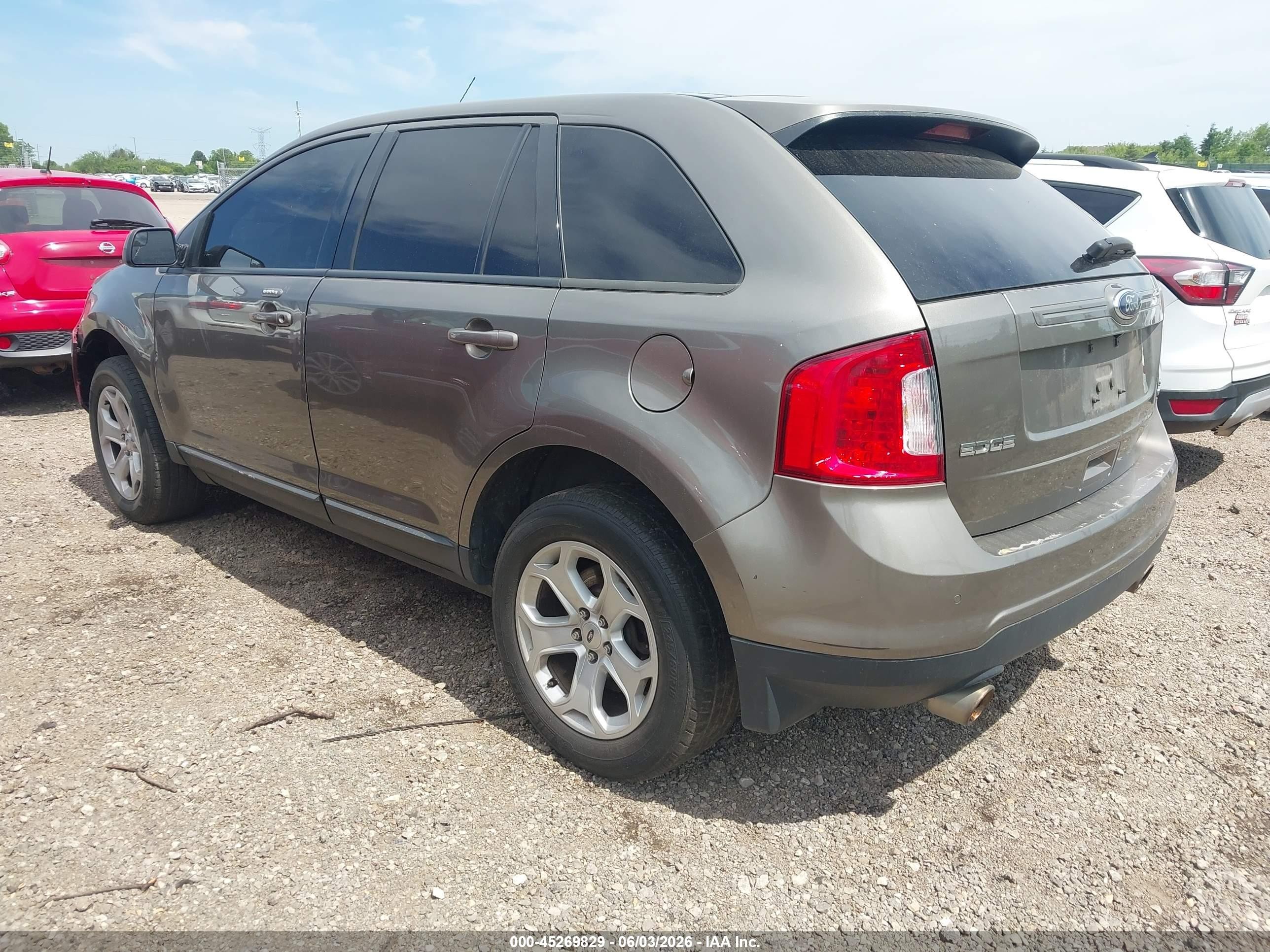 2014 Ford Edge Sel Gray vin: 2FMDK4JCXEBA28837