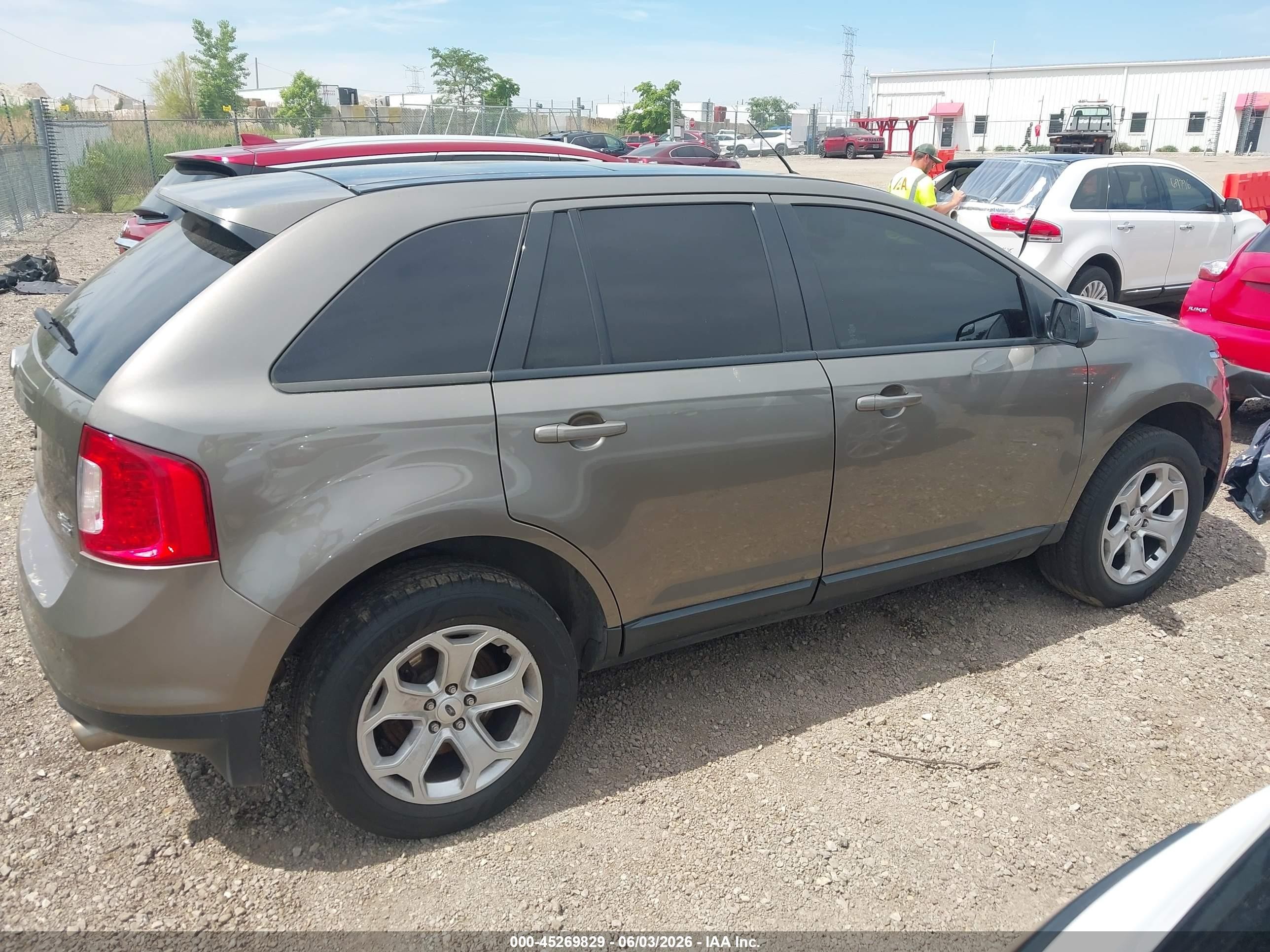 2014 Ford Edge Sel Gray vin: 2FMDK4JCXEBA28837