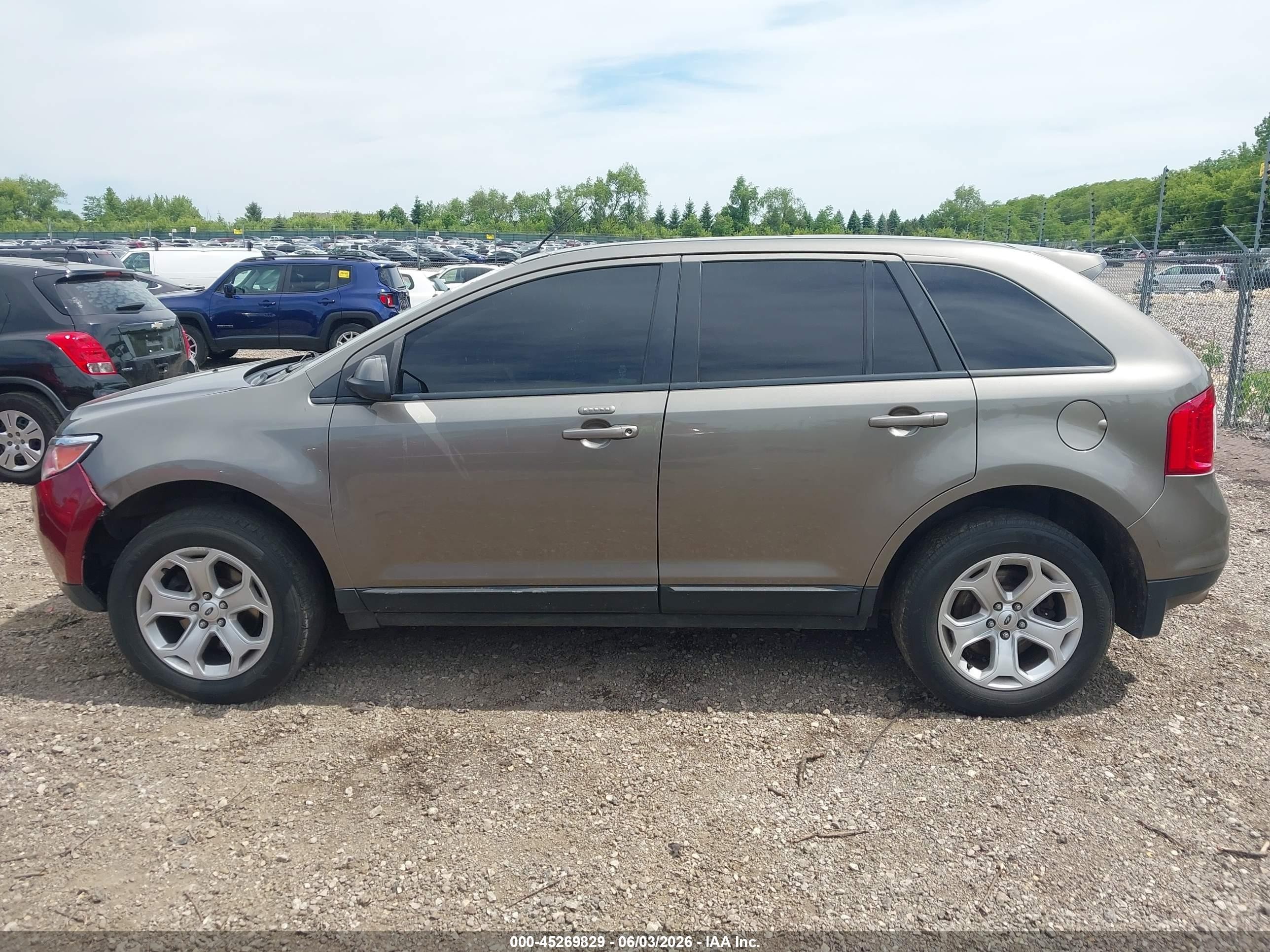 2014 Ford Edge Sel Gray vin: 2FMDK4JCXEBA28837